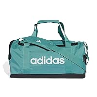 adidas Unisex - Adulto Essentials Linear Duffel Bag, powder teallack/white