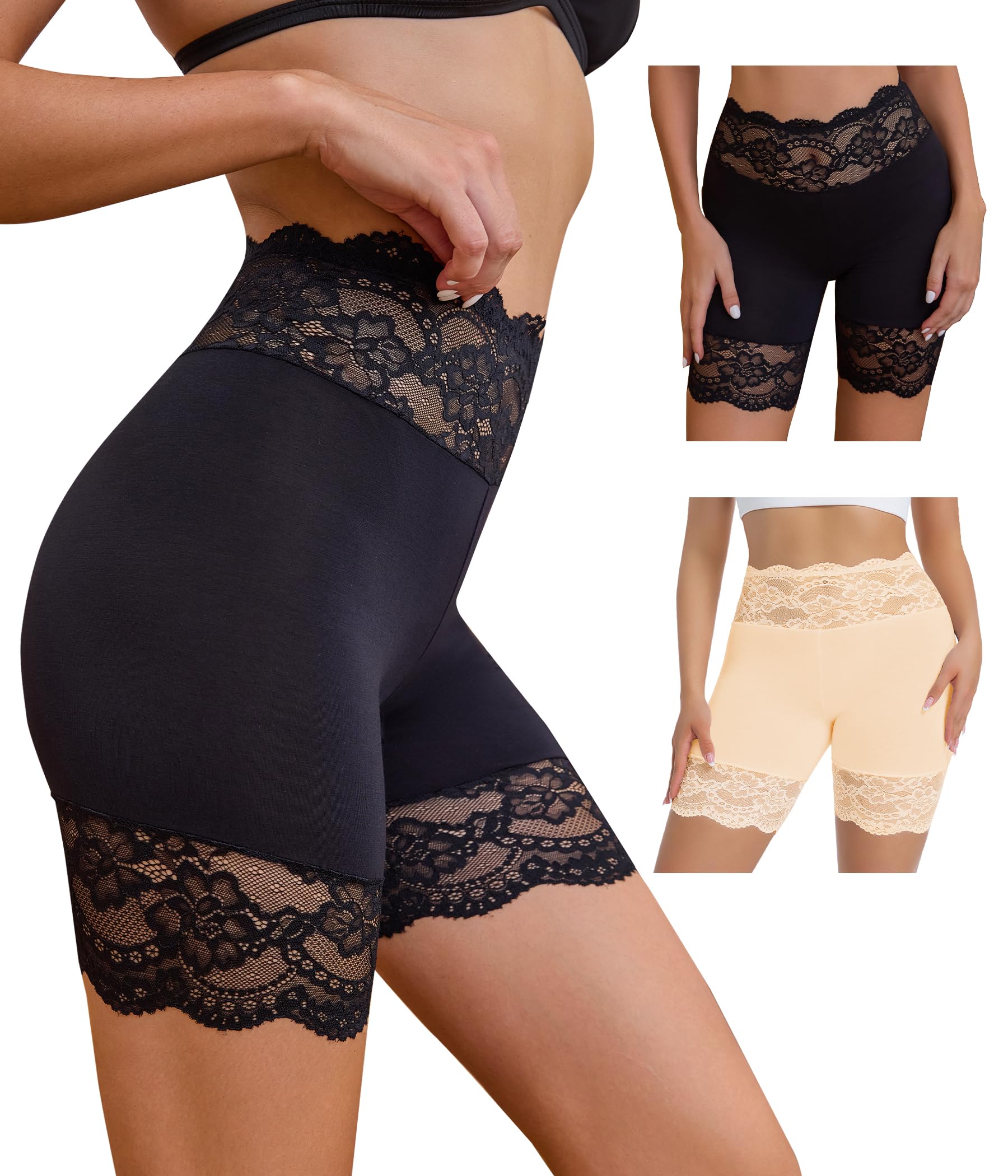 Hibluco Slip Shorts For Under Dresses Anti Chafing Boyshort Women Underwear