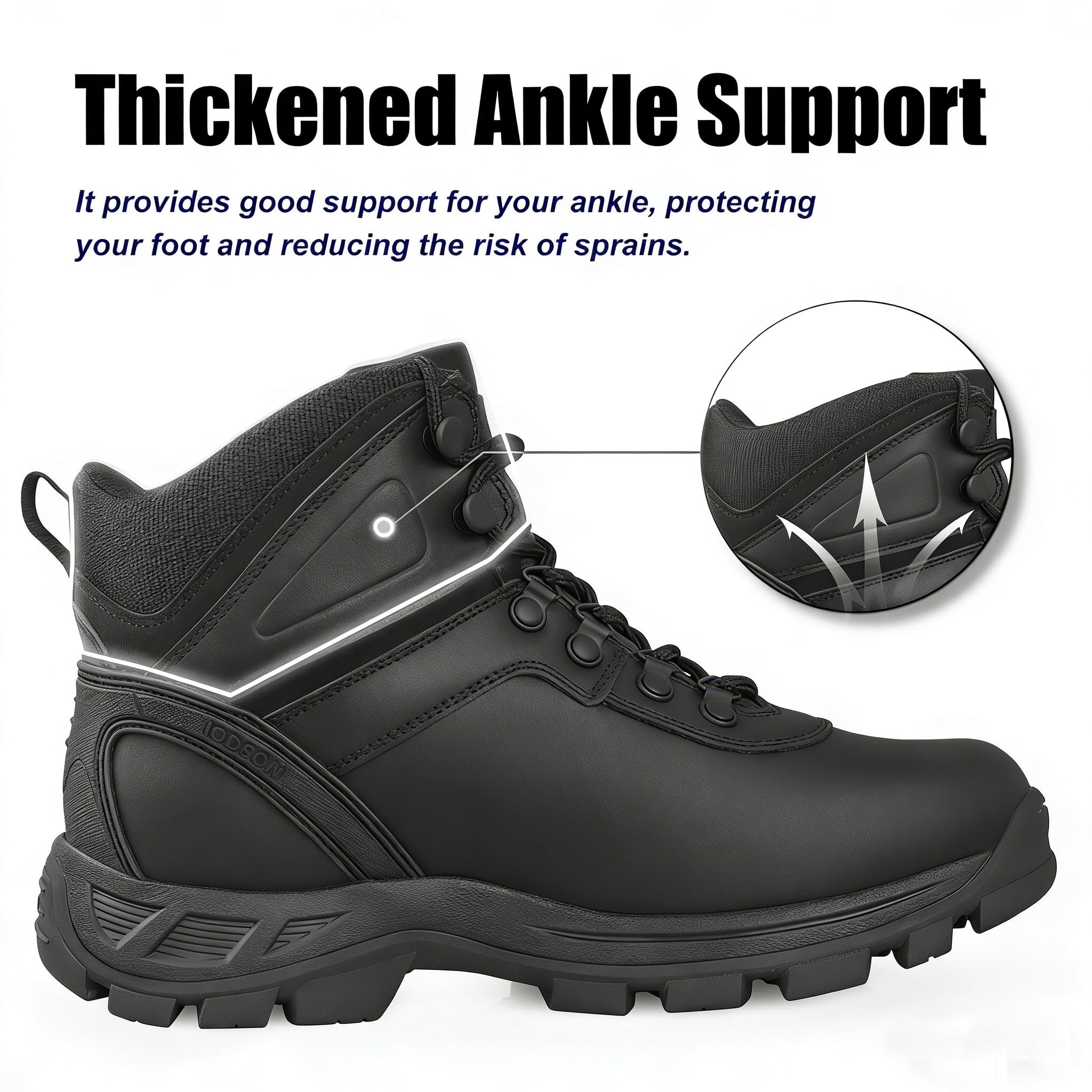 Bottes de Randonnée Homme Imperméable Chaussures de Trekking Promenades pour Homme Antidérapant Chaussures Montantes de Randonnée homme Chaussures de Travail en Plein Air Anti-crevaison