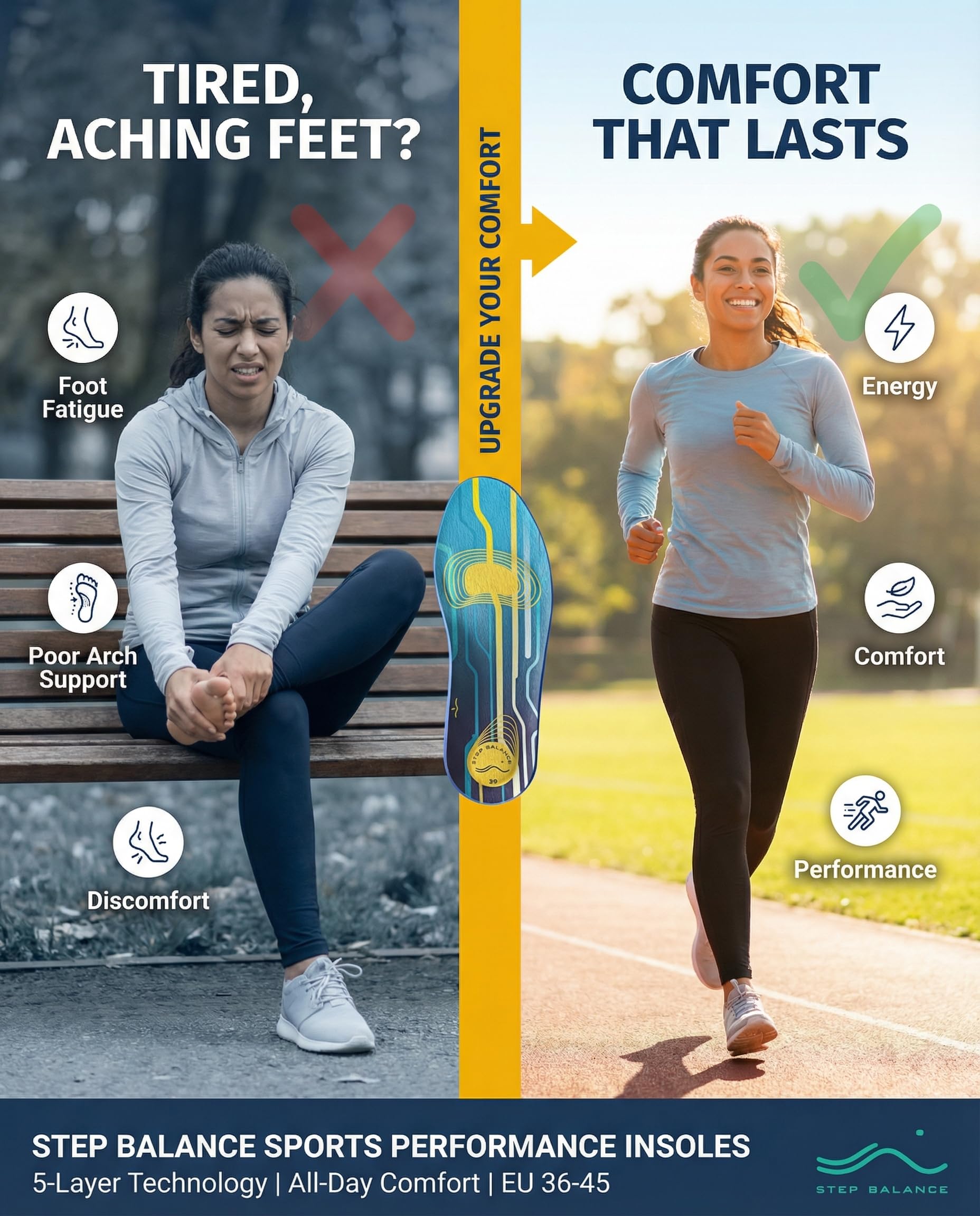 Plantillas Deportivas Fibra de Carbono 5 Capas – Absorción de Impactos, Soporte Arco Plantar – Running, Fútbol, Pádel – Hombre y Mujer, Talla EU 42