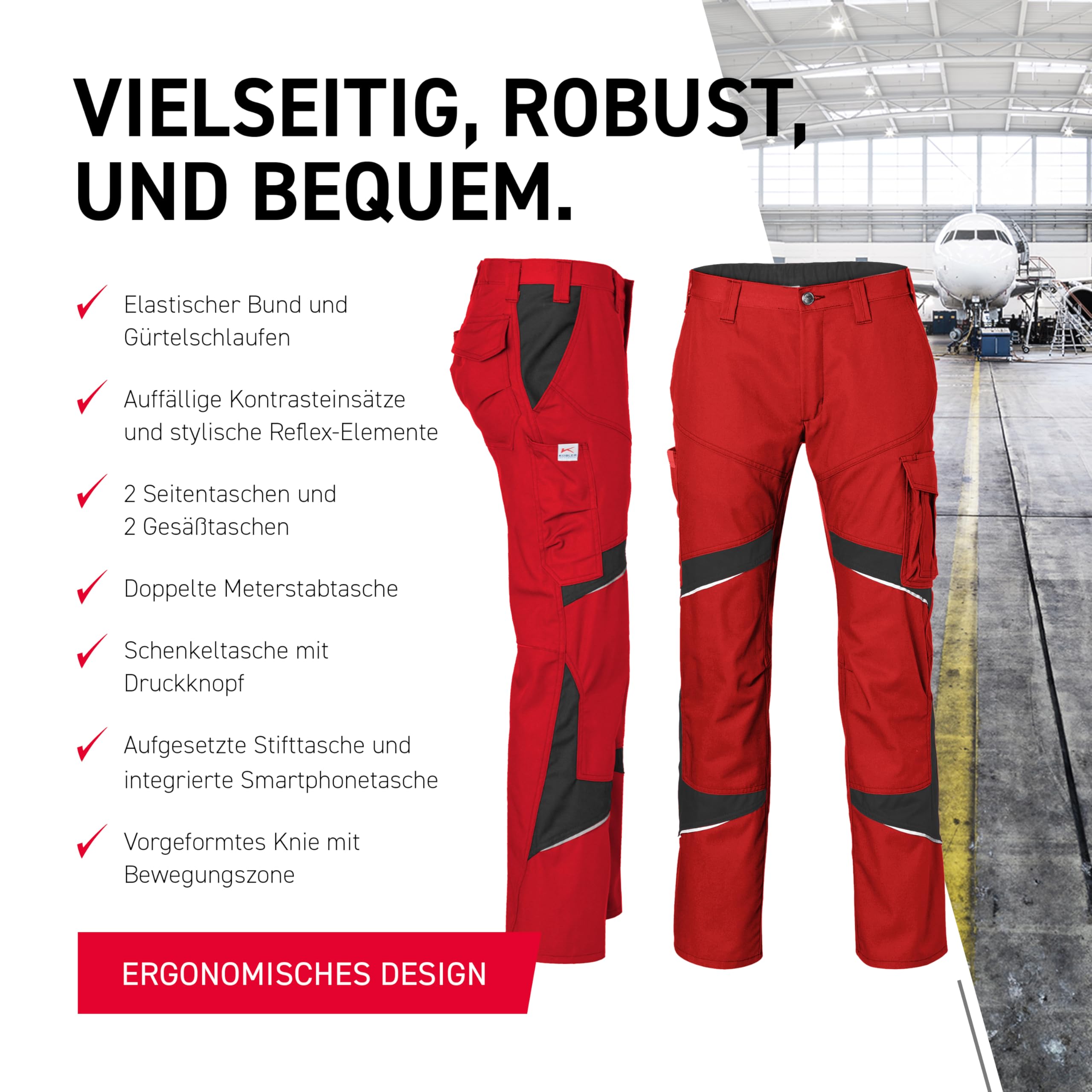 KÜBLER Workwear ACTIVIQ - Pantaloni da lavoro da donna, pantaloni funzionali da donna, abbigliamento da lavoro professionale per artigianato e industriale, da lavoro da donna, con tasche, Oeko-TEX