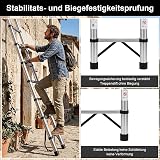 Stainless Steel Telescopic Ladder Lightweight Versatile Folding Ladder for Home Use Portable and Easy to Store (3.2m) - 6