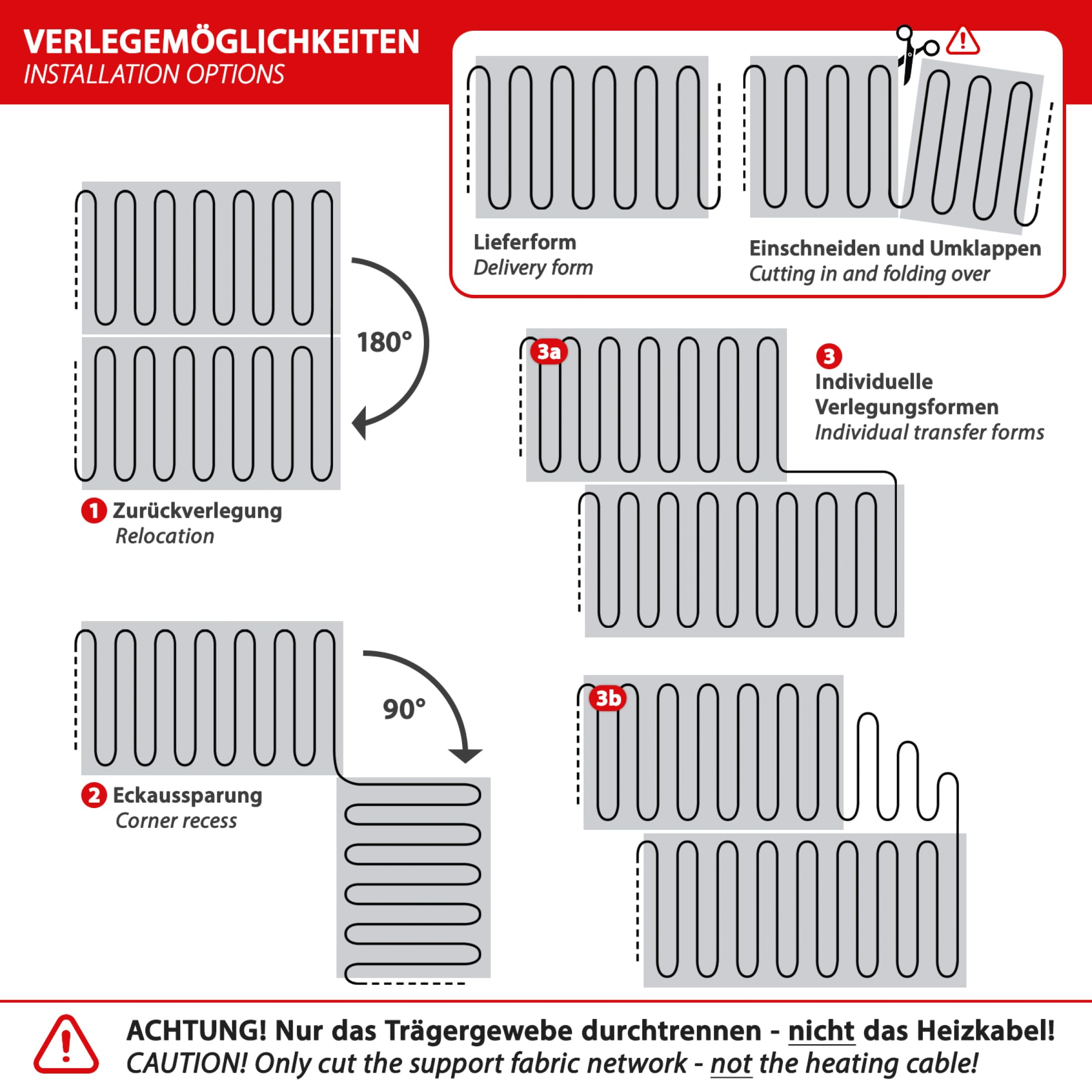 Mi-Heat Elektrische Fußbodenheizung 200W/m² 12,0m² Set - Bodenheizung elektrisch einfache Verlegung Renovierung Installation & Bau - mit Thermostat C17 digital schwarz