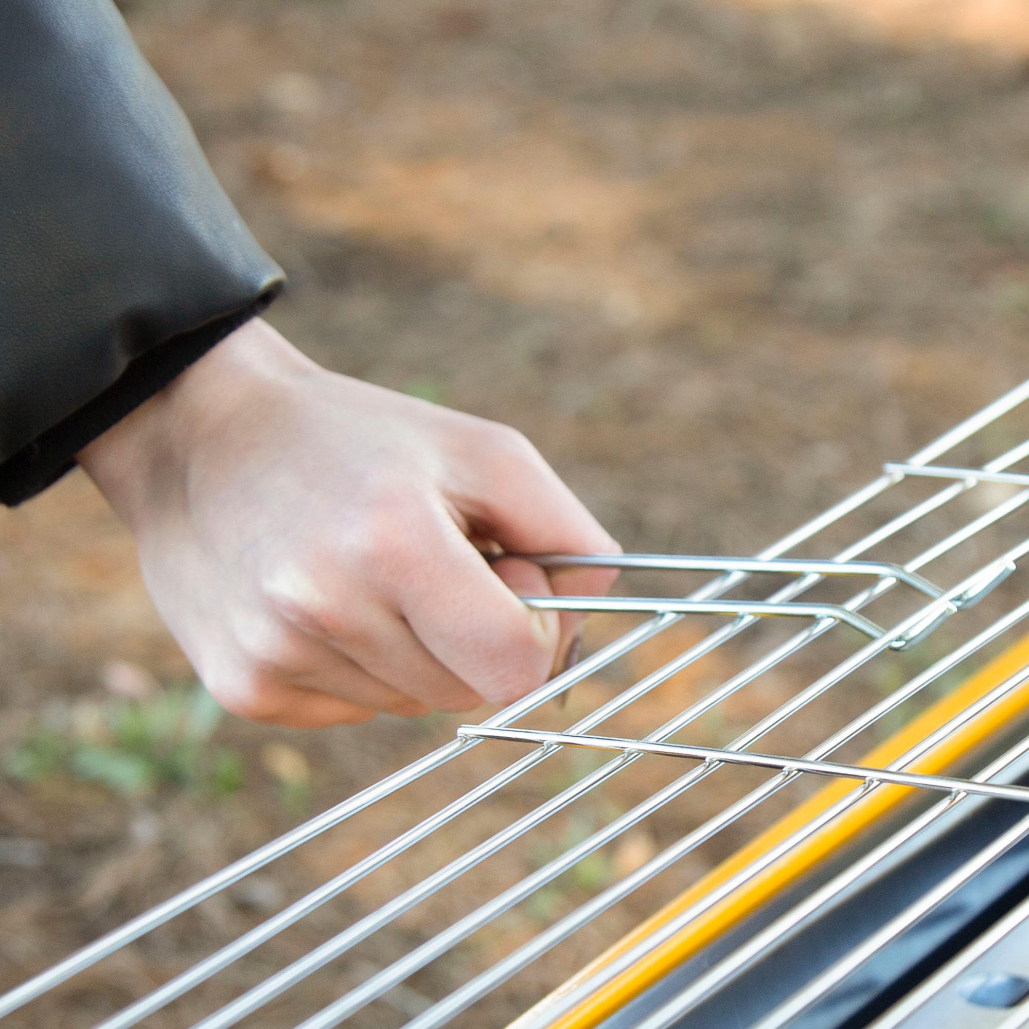 Barbecue Portable Pour Charbon Barbecue Charbon Pliable AKTIVE - Acier émaillé Avec Grille Inox Usage Unique Decathlon