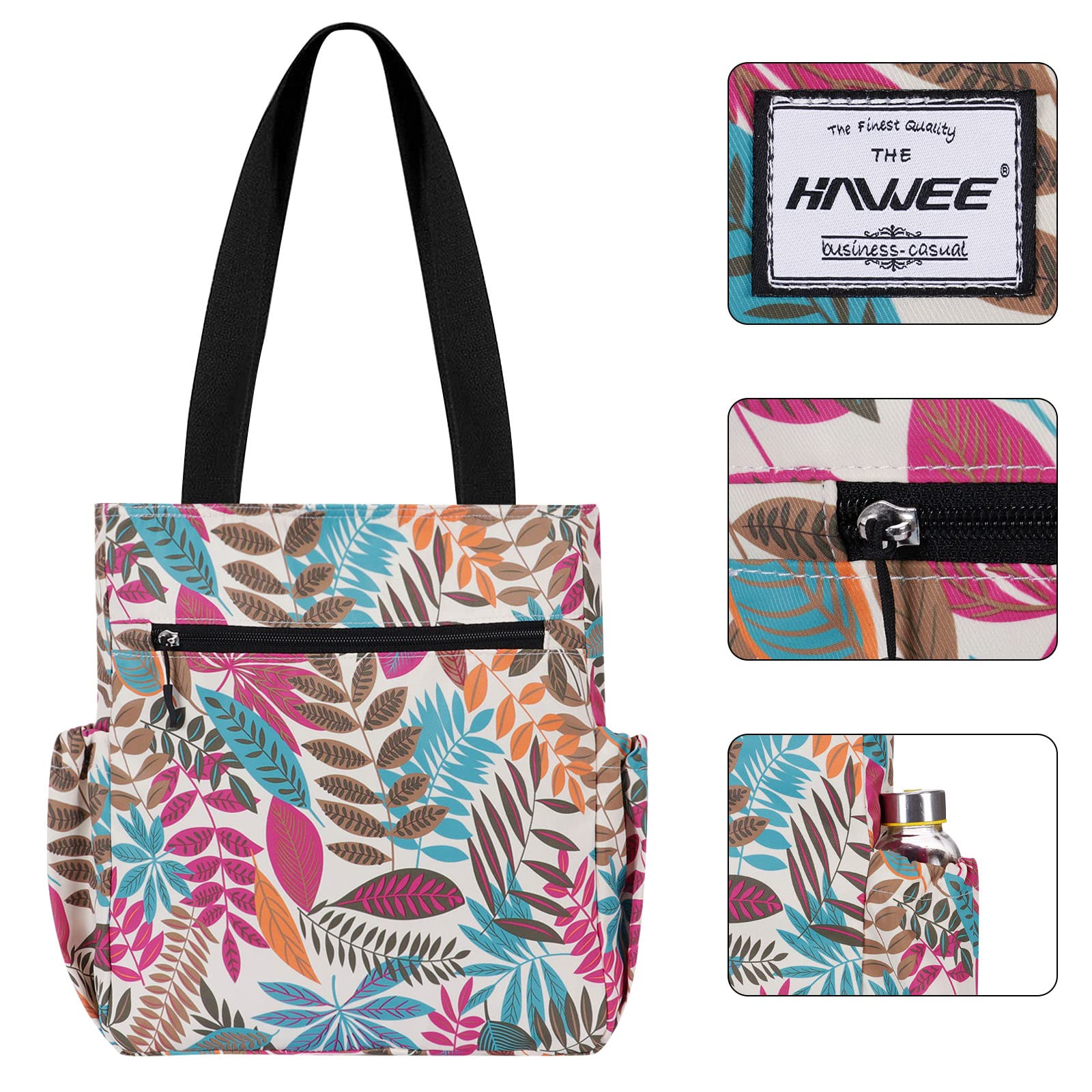 Donna Borsa Tote con Zip Leggera Borsa a Tracolla Casual Borsa a Mano Moda Borsa a Spalla Grande Borsa della Spesa Impermeabile Borsetta per Viaggio Scuola Lavoro Quotidiano Vita Yoga Spiaggia