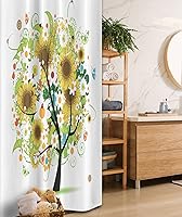 Vista 61 de Ambesonne - Colección de decoración, cortina para regadera de baño de poliéster