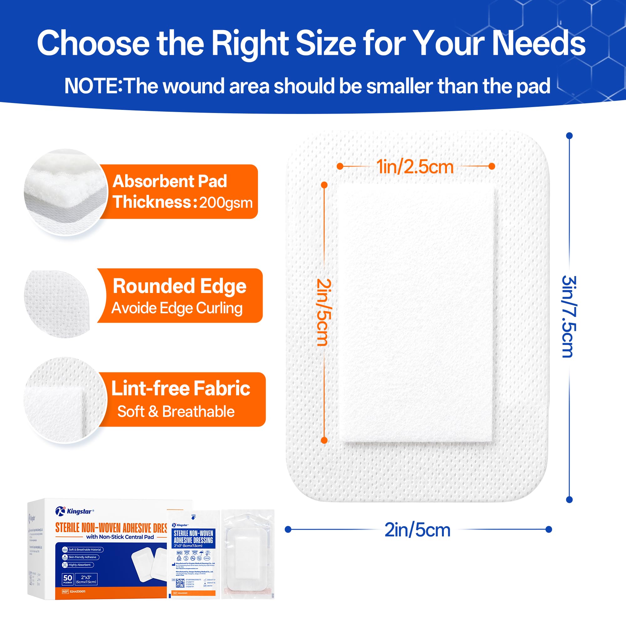Sterile Gauze Dressings - 50 Count -6 Sterile Gauze Dressings - 50 Count -6