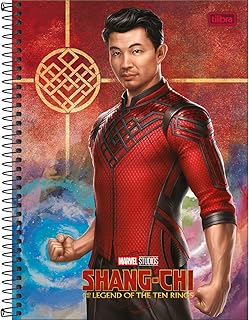 Tilibra Caderno Espiral Capa Dura Universitário 1 Matéria Shang-Chi 80 Folhas - Herói - Vermelho - 531812