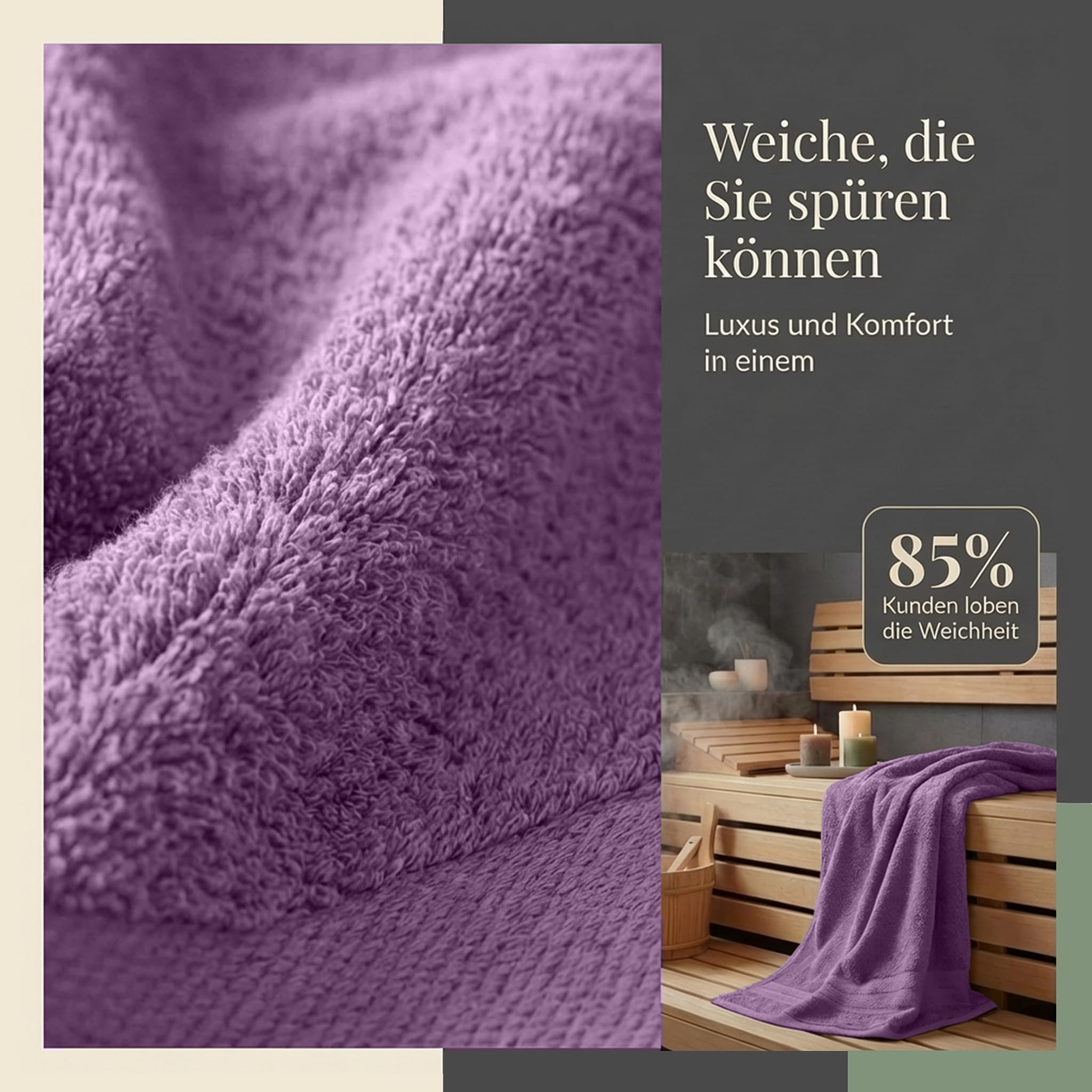 Komfortec Set van 2 Handdoeken 70x200 cm - 100% Katoen - XXL Saunahanddoeken - Badlaken - Strandlaken - Badhanddoek- Douchelaken - Zacht - Hoge Absorptie - Sneldrogend - Beige Komfortec Set van 2 Handdoeken 70x200 cm - 100% Katoen - XXL Saunahanddoeken - Badlaken - Strandlaken - Badhanddoek- Douchelaken - Zacht - Hoge Absorptie - Sneldrogend - Beige