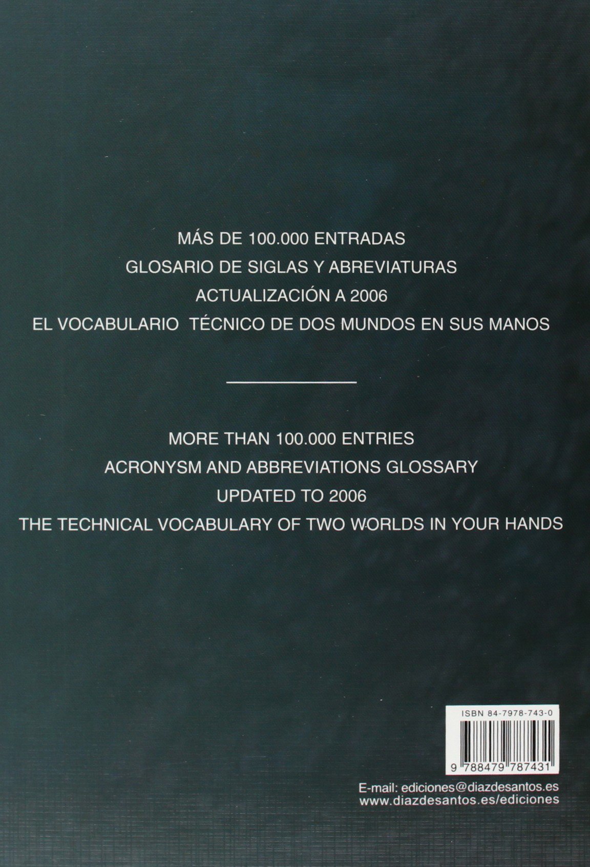 Diccionario técnico: Inglés-Español / Español-Inglés