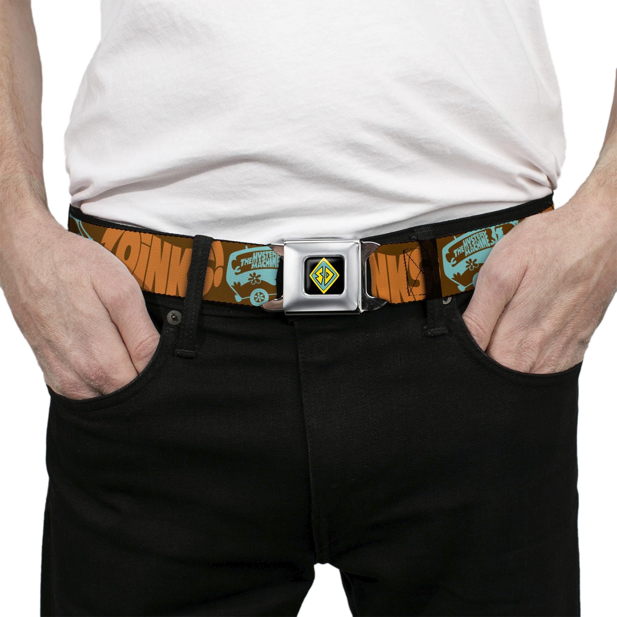Buckle-Down Cinturón con hebilla para cinturón de seguridad