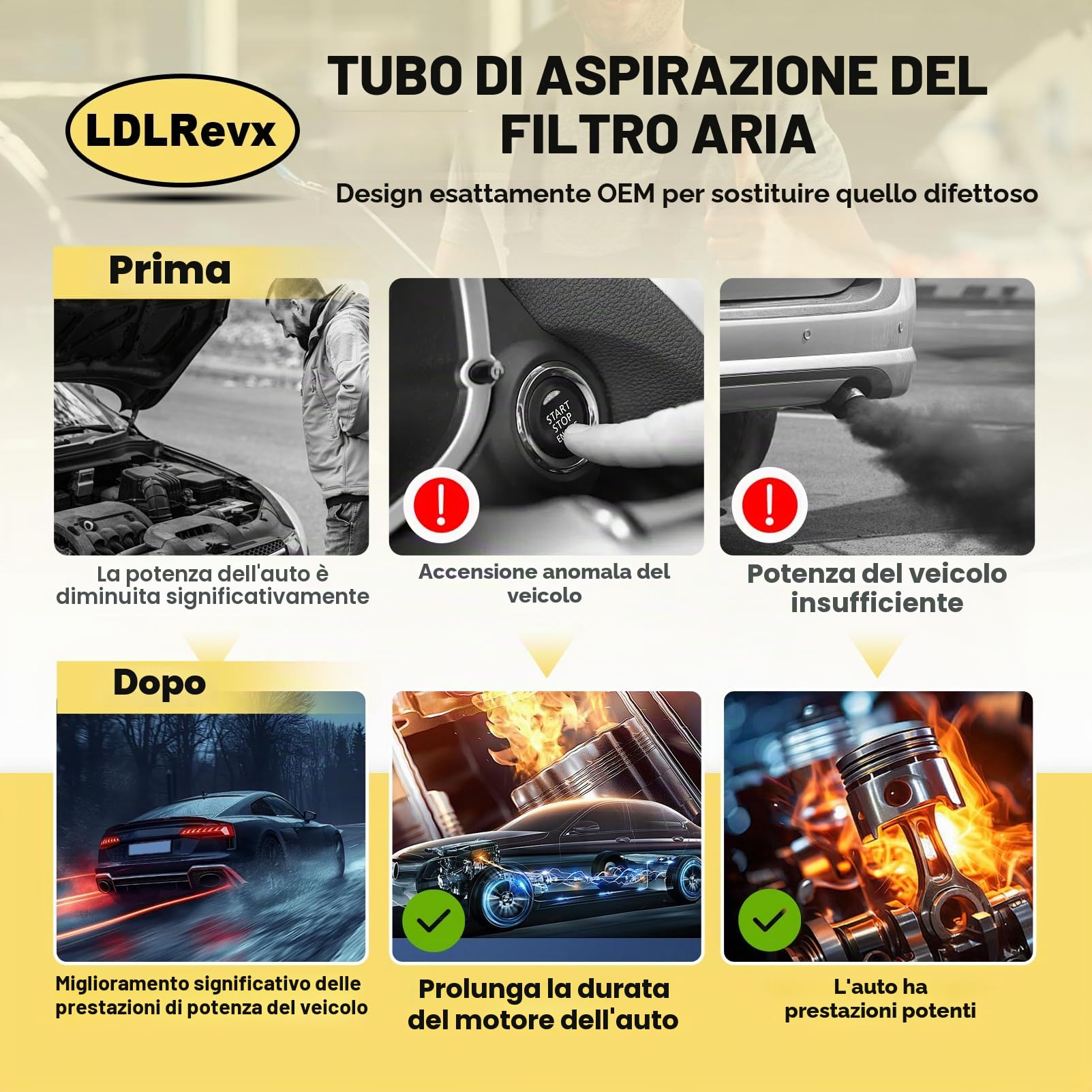 Tubo Aspirazione Filtro Aria Per Abarth 500 Fiat Doblo 51817836 Manicotto Filtro Aria