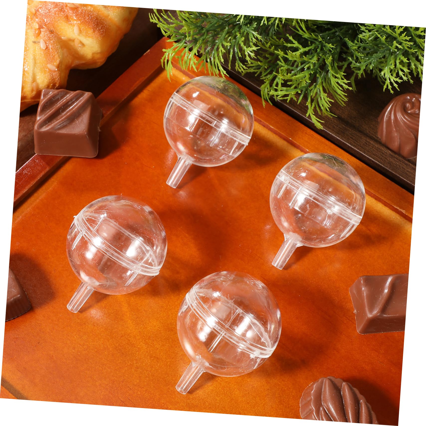 80 Pièces de Supports Transparents en Acrylique pour Bouquet de Bonbons, Design Créatif et Unique, Saint-Valentin et Anniversaires