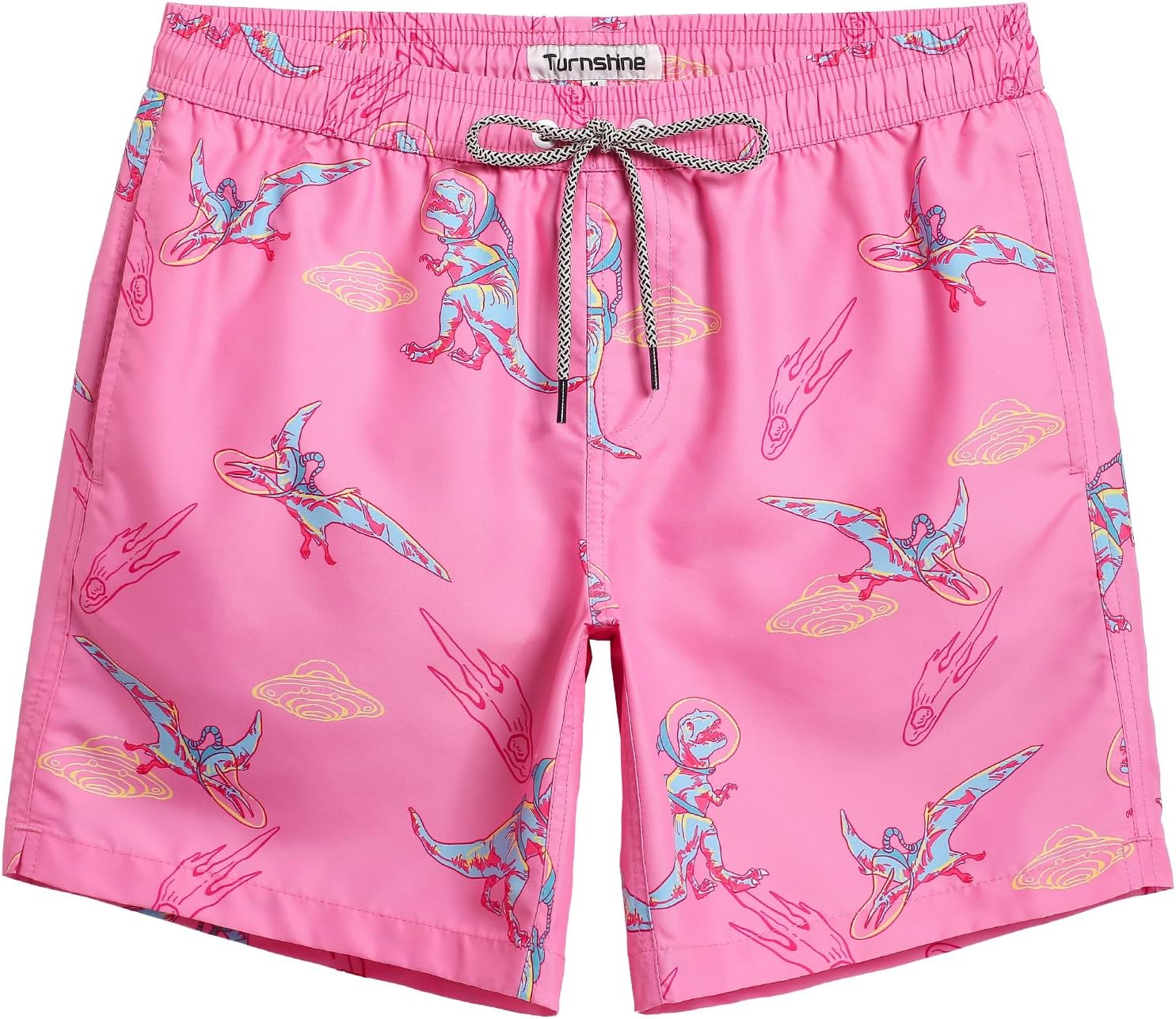 Mens Swim Trunks 7" Quick Dry Bathing Suits with Mesh Lining Printed Shorts Swimwear