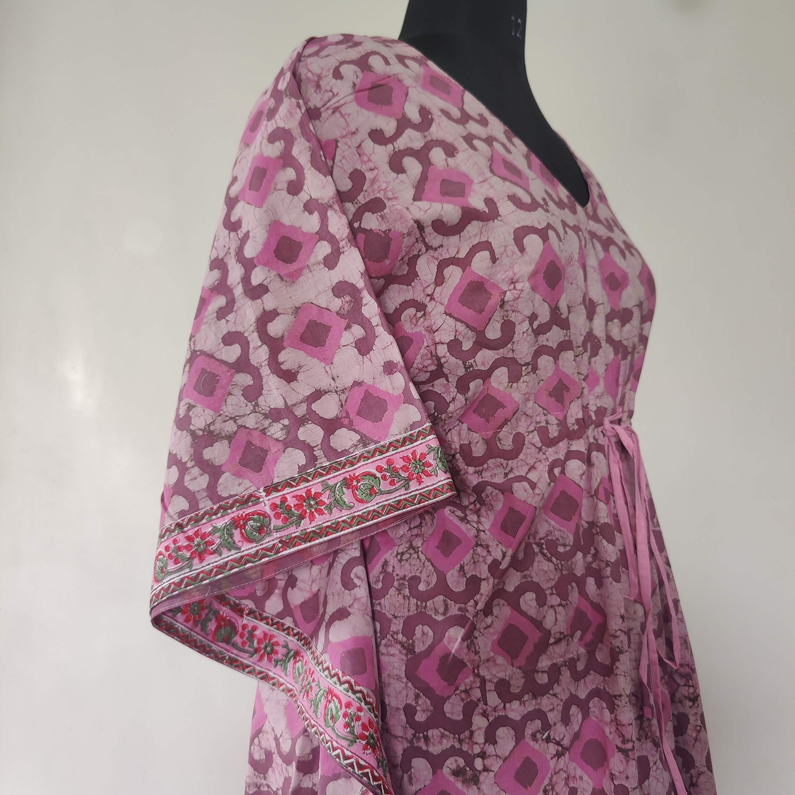 Caftan indiano perfetto abito lungo 48 dimensioni spiaggia copertura up, pigiameria, miglior regalo per lei, kaftano, abito Caftan bello colore stampato Caftan 022