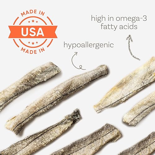 Miniatura 3 de Polkadog Haddock Skins - Golosinas para perros y gatos, bocadillos crujientes y totalmente naturales para perros, gatos, bocadillos salados y