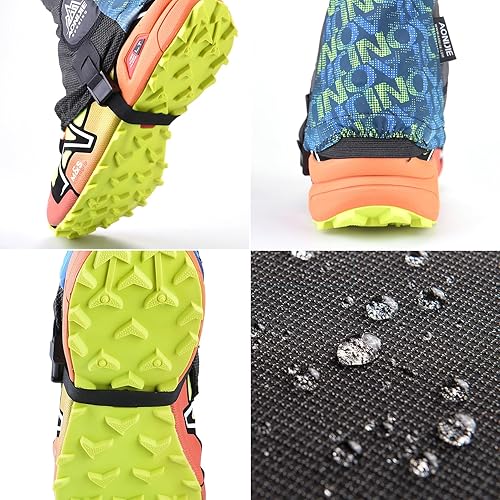 Miniatura 4 de ADABOO Polainas bajas para senderismo, para correr, tobilleras para senderismo, a prueba de arena, cubiertas de tobillo envolventes para zapatos,