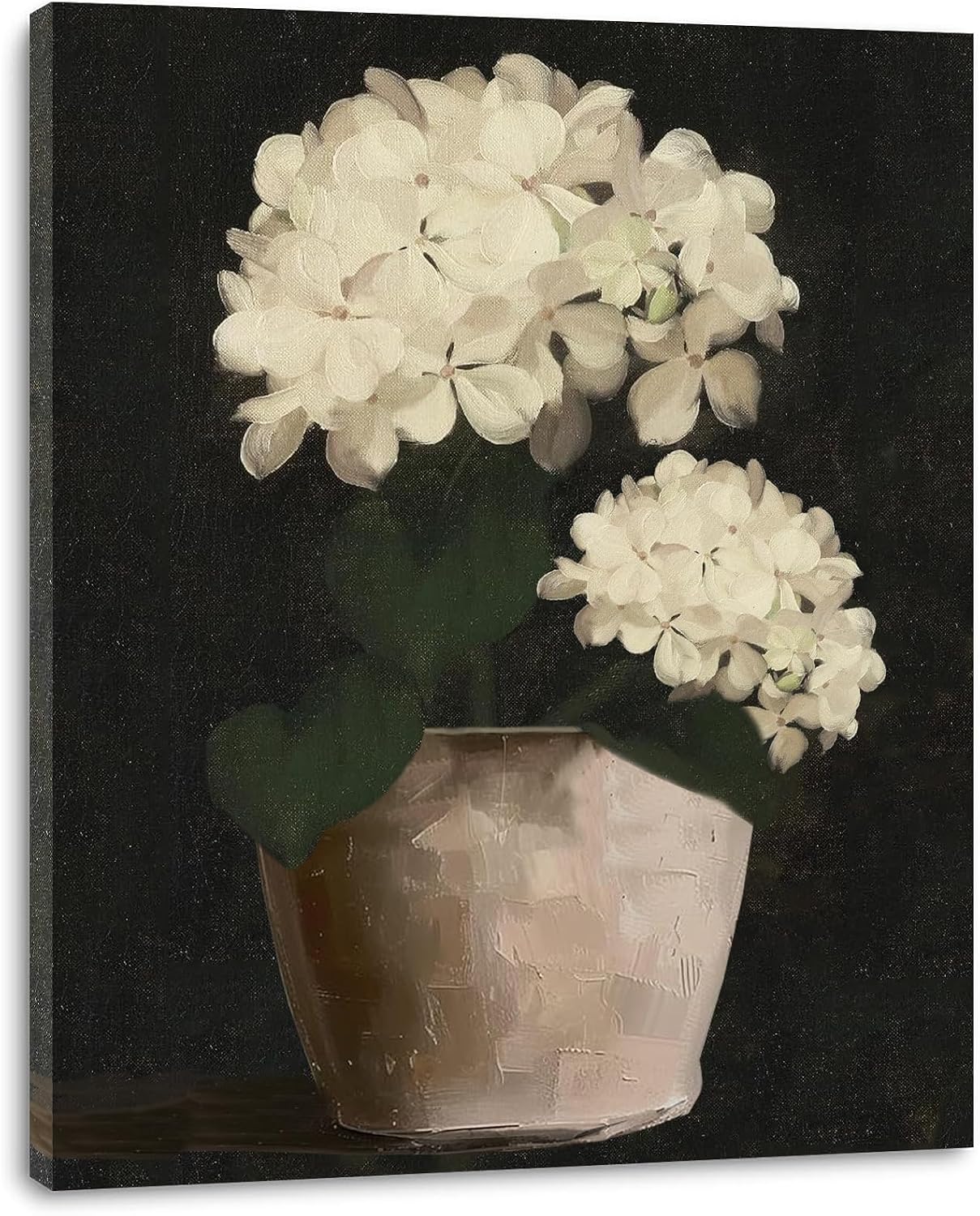 Floral Canvas Wall Art for Bathrooms Pictures Home Decor - Framed Artwork, Modern Wall Decorations for Bedroom Livingroom- 10" x 8"