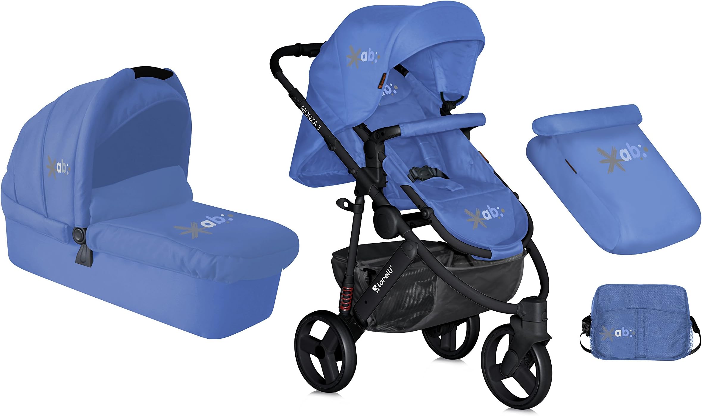 Lorelli Baby Stroller Monza 3 2in1 Blue
