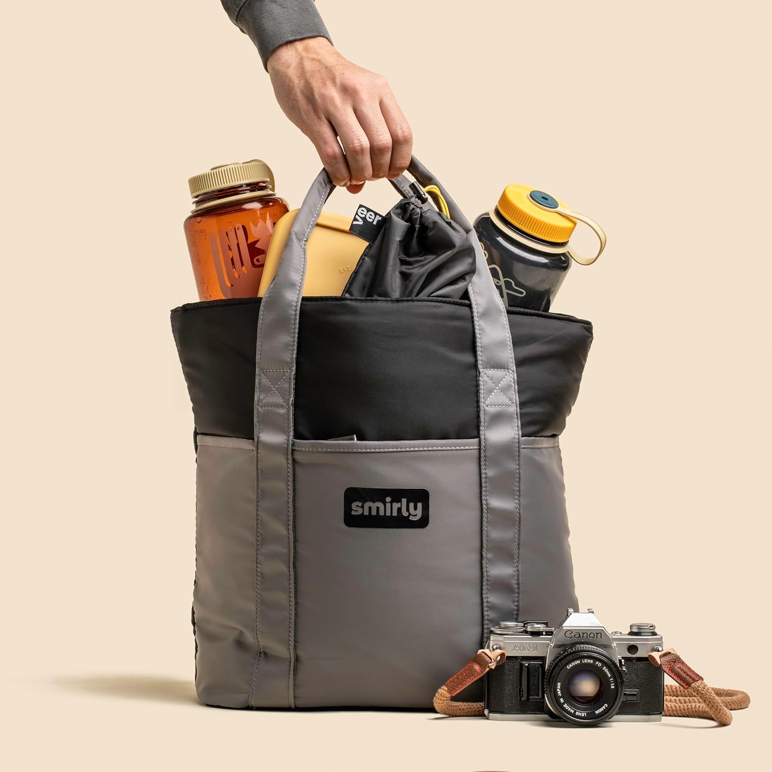 SMIRLY Large Insulated Cooler Bag, Thermal Insulated Grocery Bags, Collapsible Cooler Tote for Travel,Beach or Picnic - Image 2