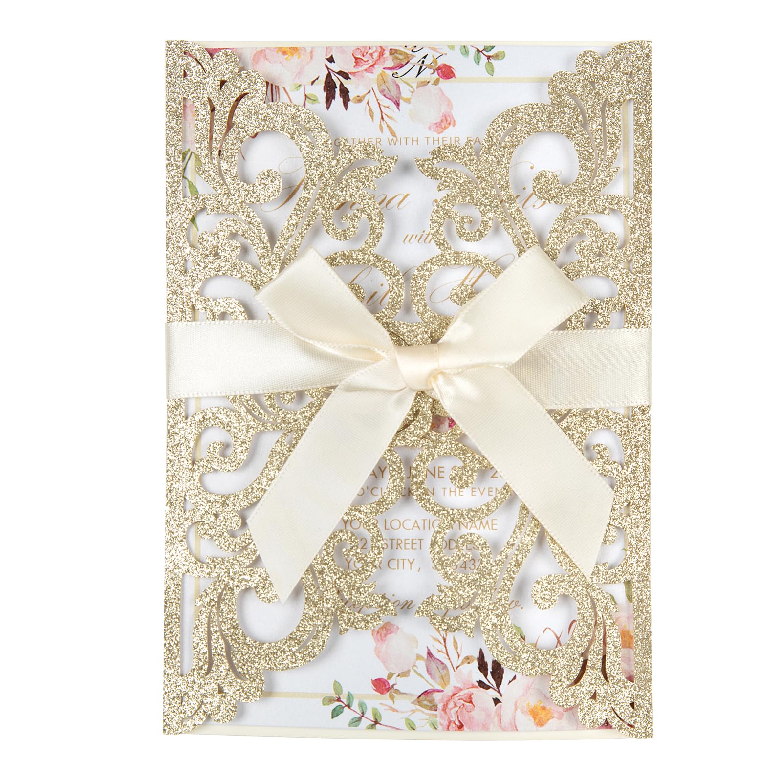 AdasBridal Glitter Wedding Invitations