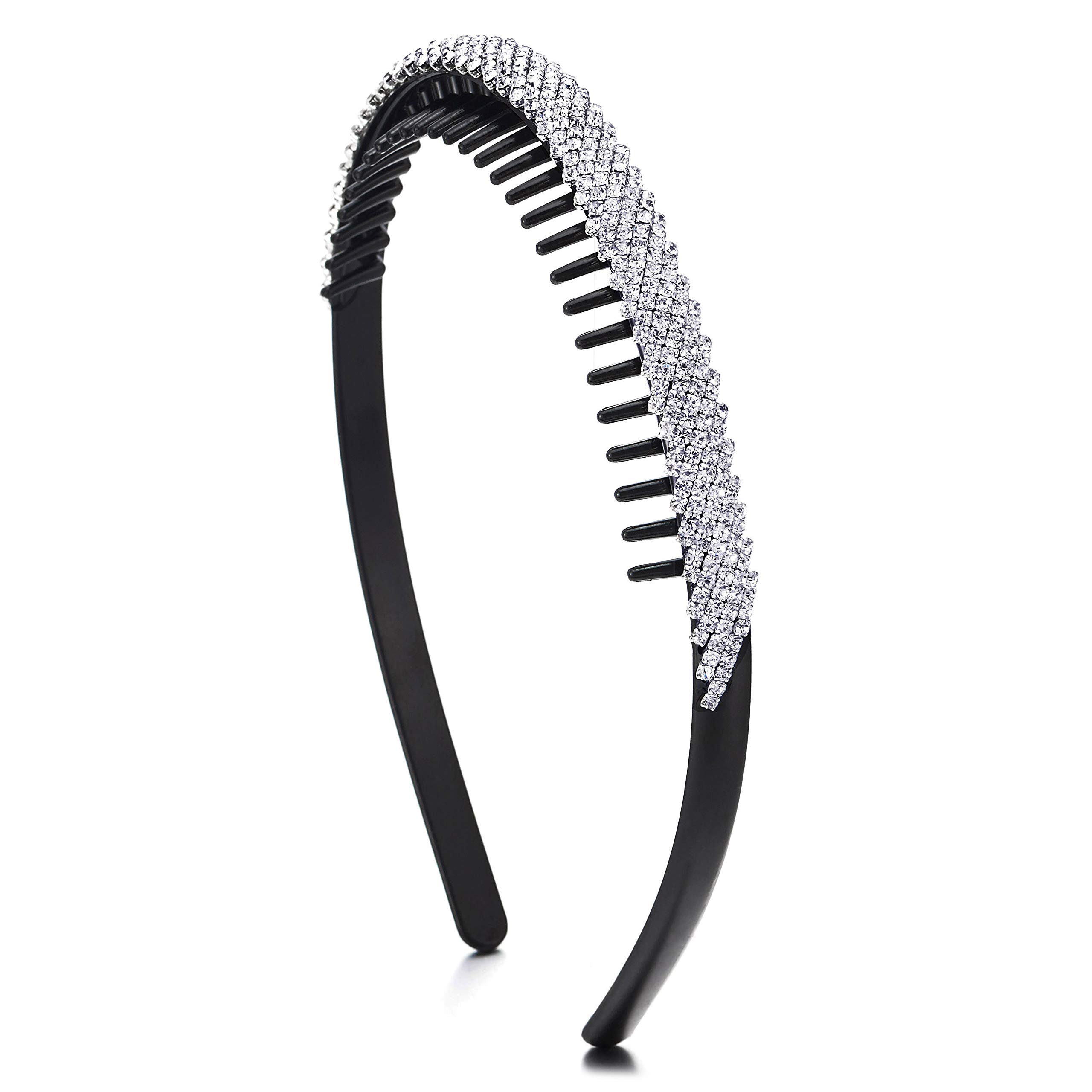 étincelant Strass Cluster Tressé Cheveux Couronne Cheveux