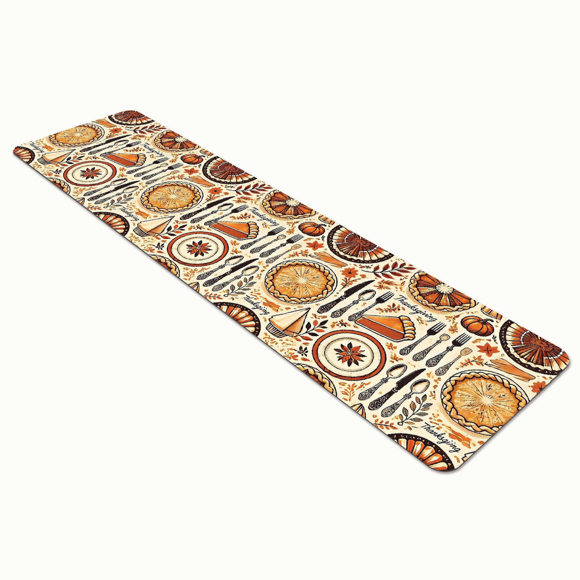 Comart - Tapis Cuisine Austin - Imperméable - 50x170 - Thanksgiving