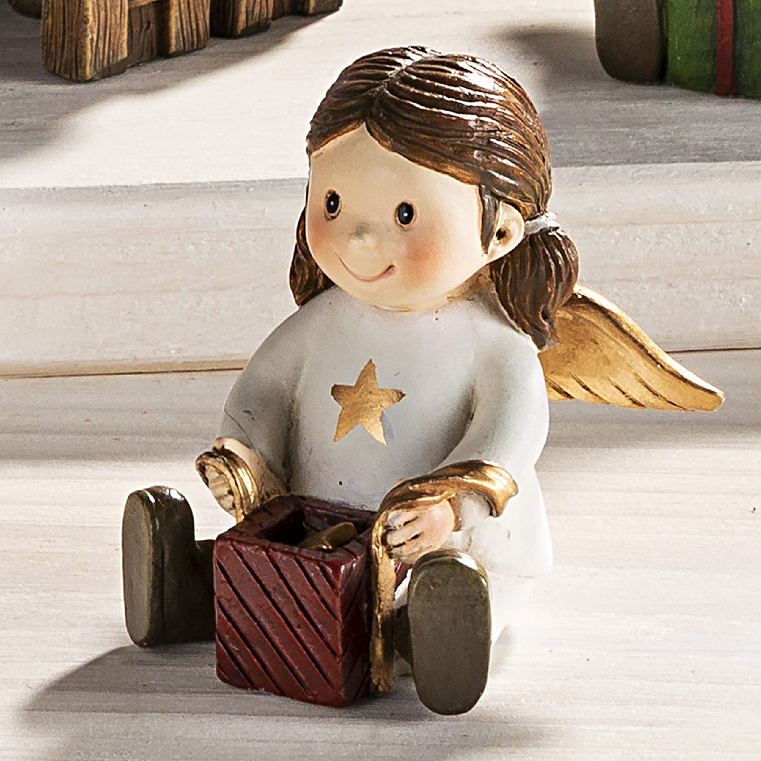 Kerstdecoratie - engelen stro - sterren - harten - zwart Kerstdecoratie - engelen stro - sterren - harten - zwart