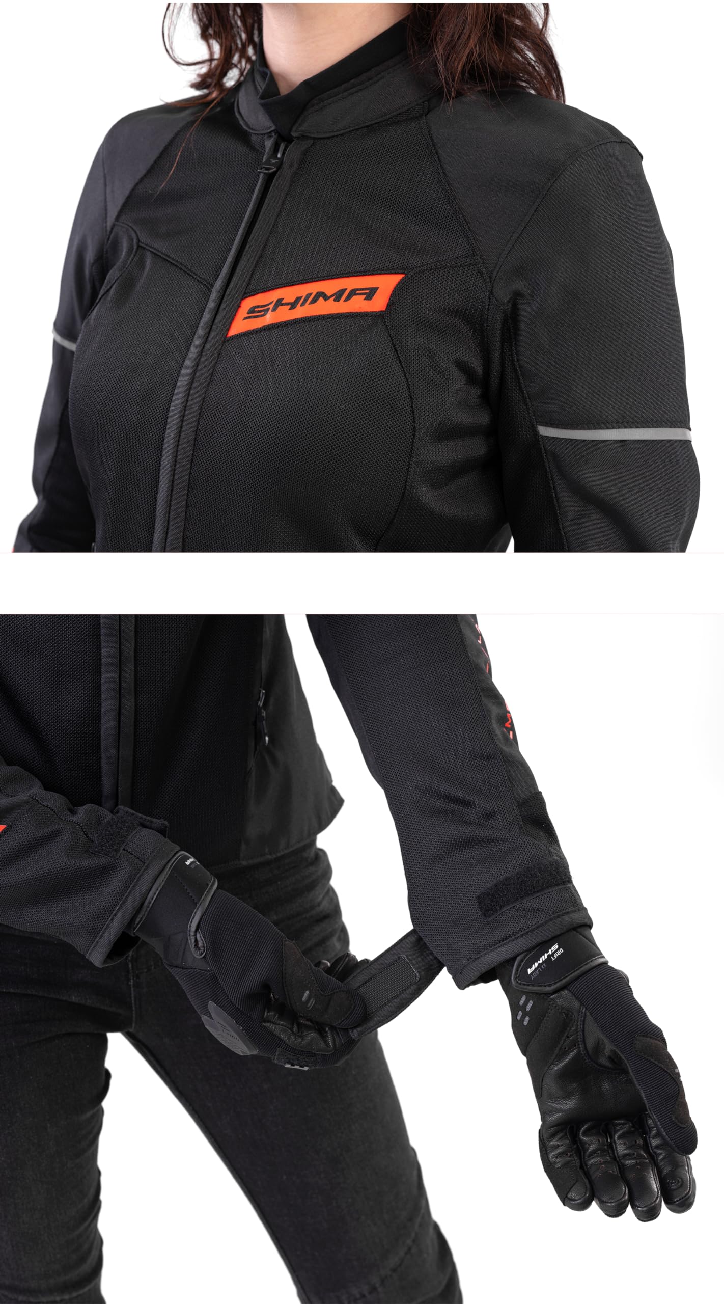 SHIMA X-Mesh Motorrad Jacke mit Protektoren Damen und Herren AirForce Rückenprotektor Motorradjacke Sommer Wasserdicht
