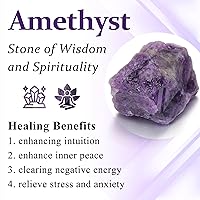 Vista 4 de Jovivi Amethyst Clusters, Natural Raw Amethyst Geode Healng Crystals Stone Rock Crystal Cluster Druzy Gemstone Specimen for Witchcraft