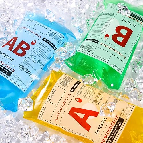 Miniatura 7 de MGparty Paquete de 12 bolsas de sangre de Halloween para bebidas, contenedor reutilizable, bolsas de bebidas para jugo para Halloween, decoración de