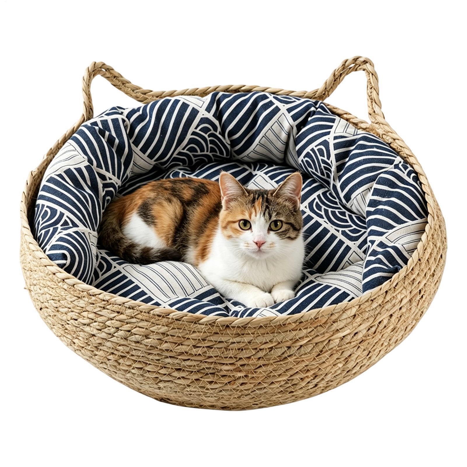 Panier pour chat avec coussin douillet pour des siestes sereines