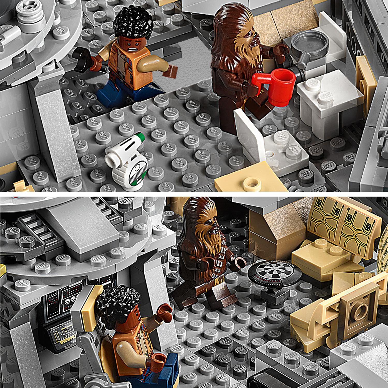 LEGO Star Wars Millennium Falcon, Giochi per Bambini e Bambine da 9 Anni, Modellino da Costruire di Astronave Giocattolo con Finn, Chewbacca, Lando, Boolio, C-3PO, R2-D2 e D-O, Idea Regalo 75257