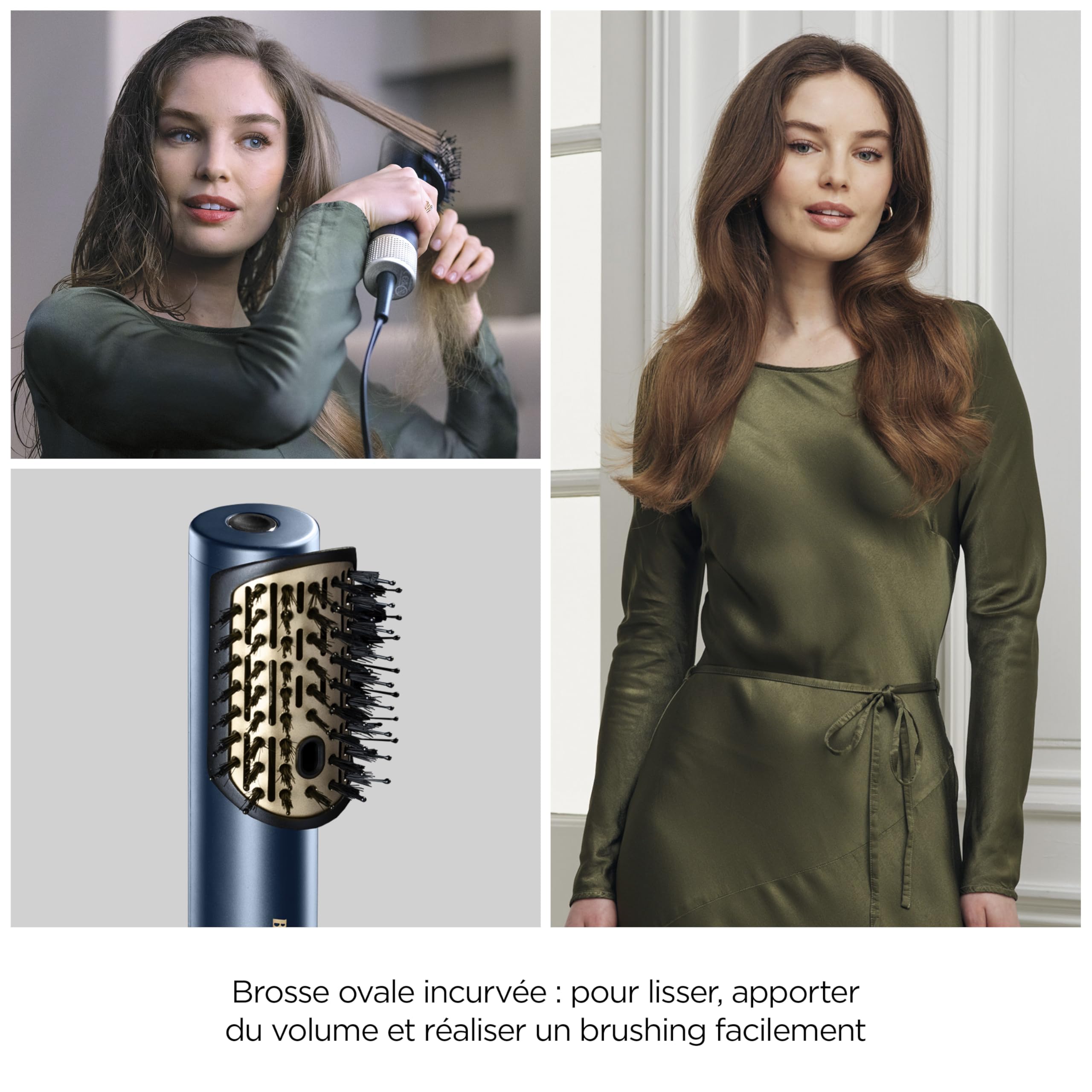 BaByliss Air Wand - Sèche-cheveux, Lisseur et Styler. Tout en Un. S'utilise sur cheveux secs ou mouillés. Anti Frisottis, Sans Dommage dû à la chaleur, 3 accessoires, AS6553E - Exclusivité Amazon