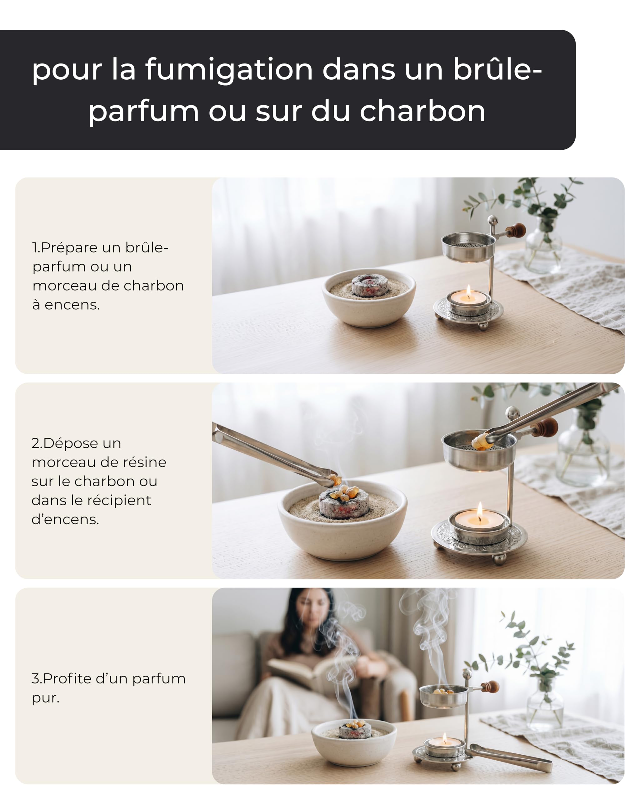 Incensera Oman 1er Choix Encens à Fumer 50 g Boswellia Sacra Frankincense Résine Caoutchouc Arabique