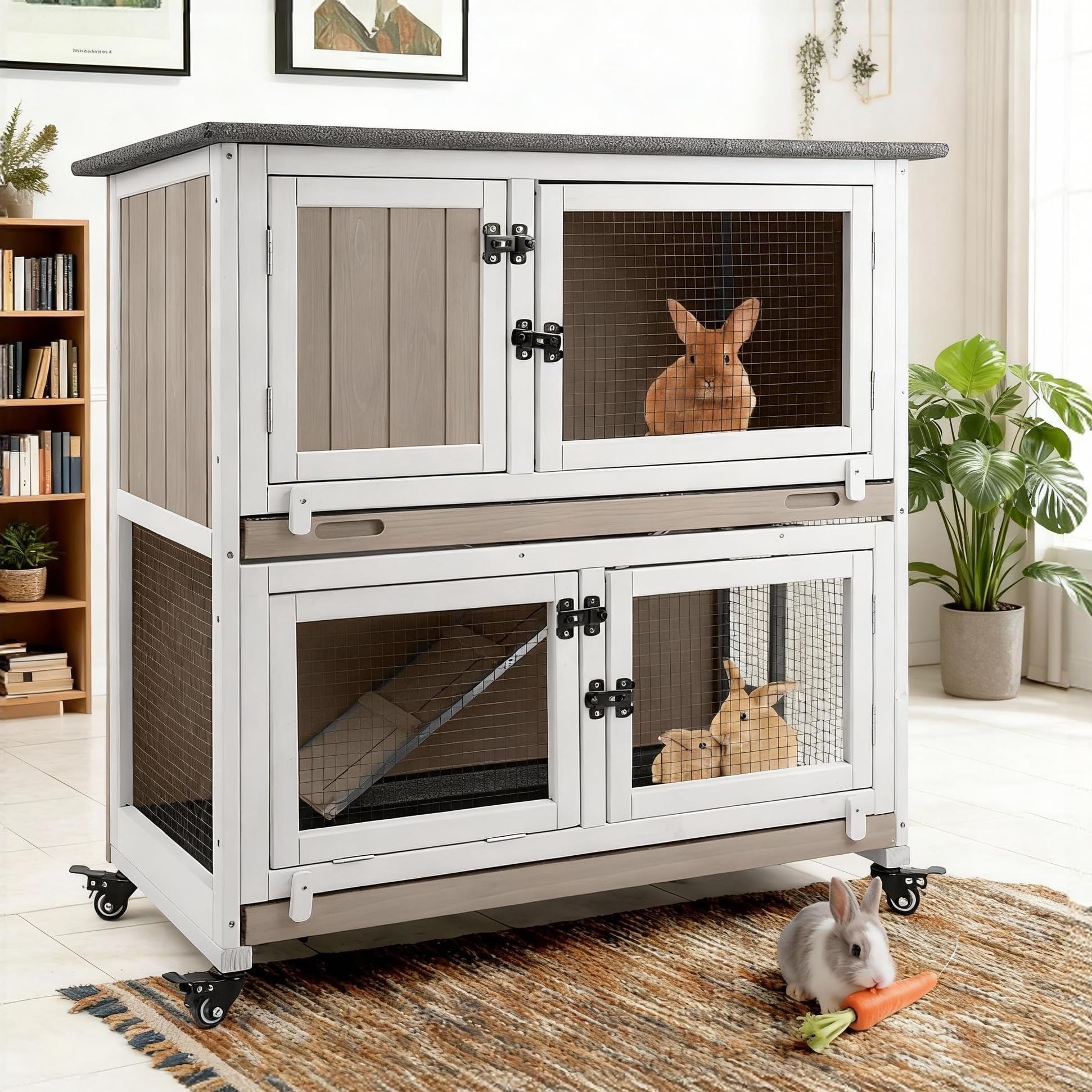 Mayugardening 36 2-Story Rabbit Hutch