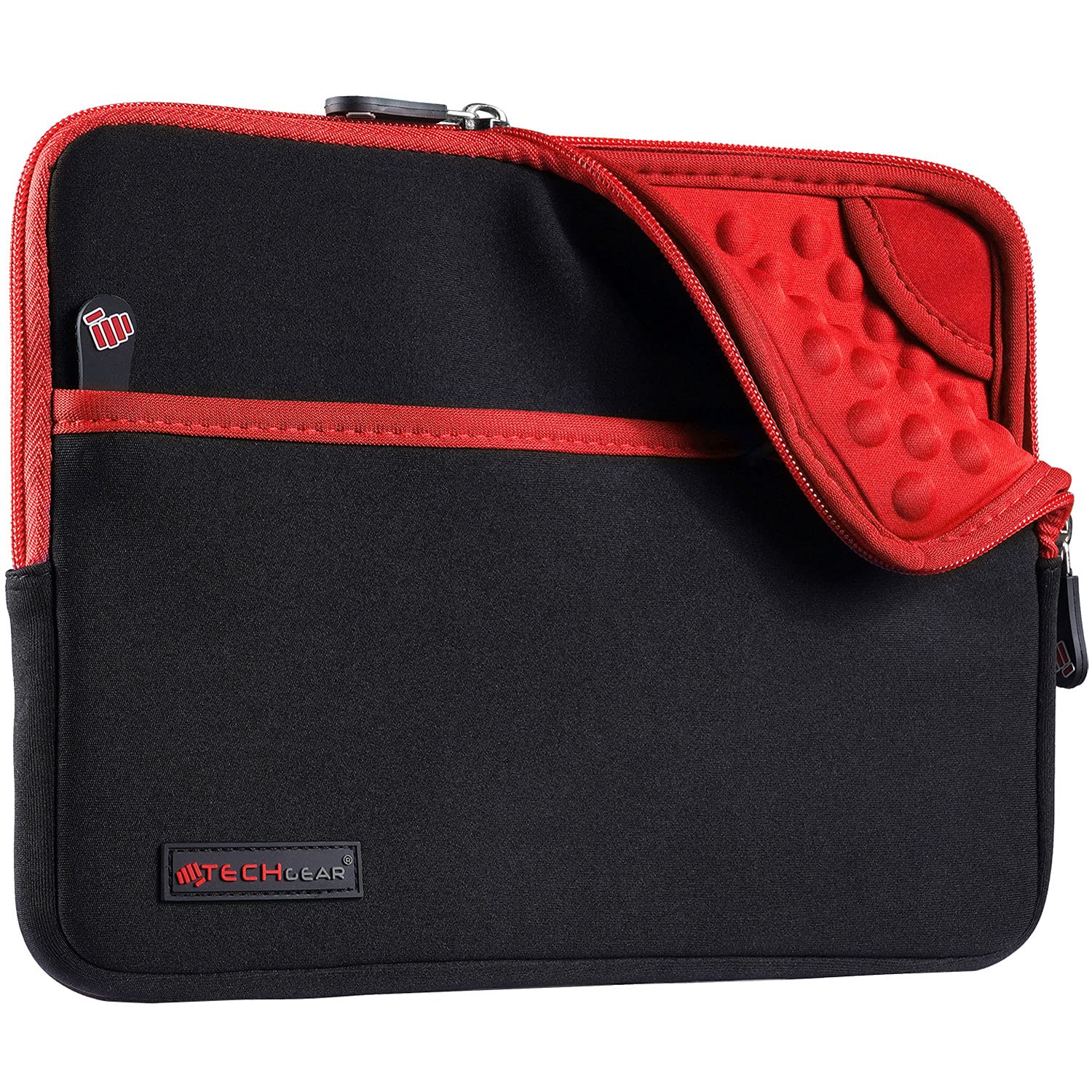TECHGEAR Pro Pochette 10 Étui, Housse, Sacoche de Protection Zippée en Néoprène, Intérieur AntiChoc à Bulles Compatible pour iPad