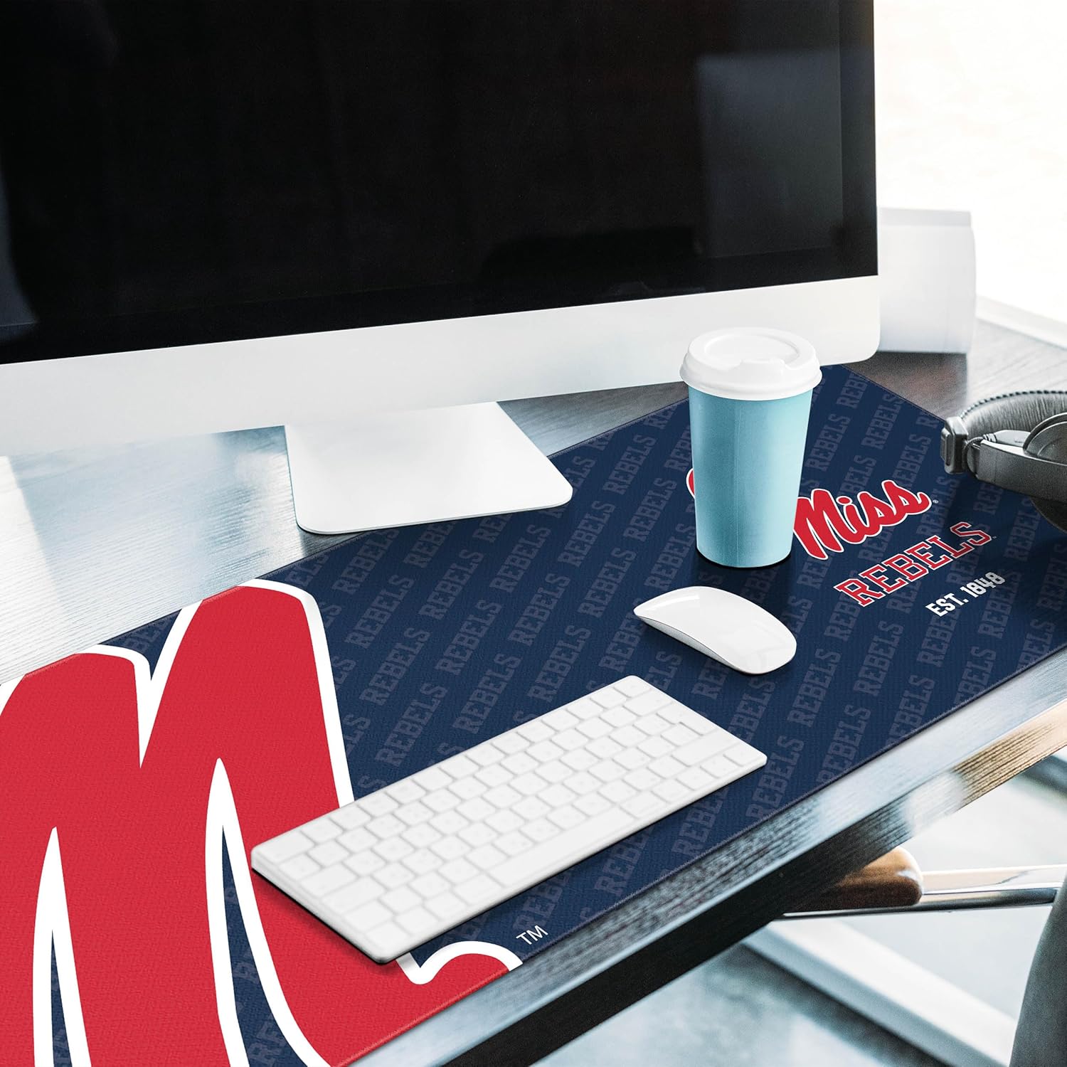 YouTheFan NCAA Mississippi Rebels Logo Series Desk Pad SMU