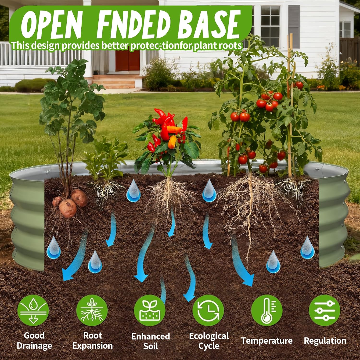 Galvanized Raised Garden Bed, 4x2x1 FT Thickening Planter Boxes Outdoor, Raised Beds for Gardening, Easy Assembly Large Garden Bed for Vegetables, Fruits, Flowers (2-Pack) thumbnail