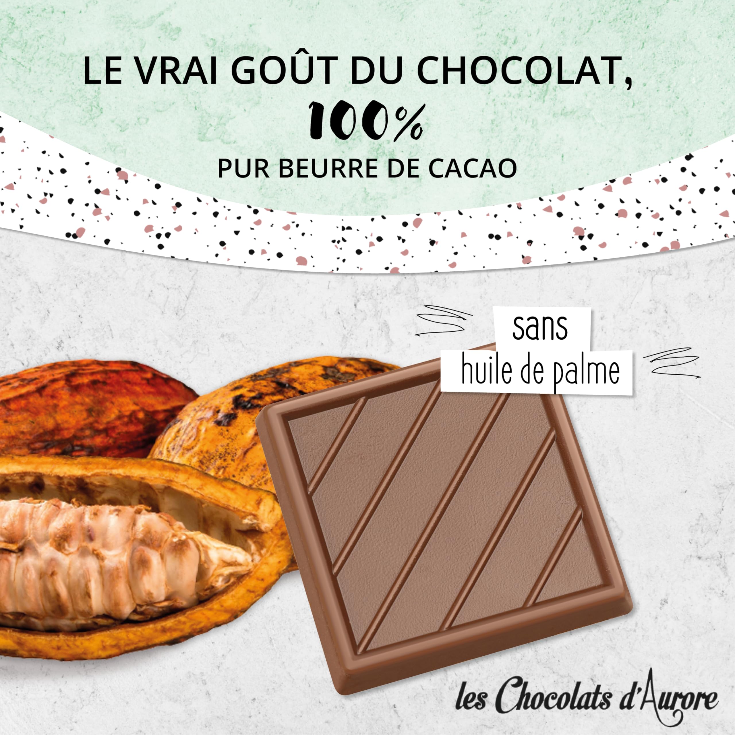 Coffret de Chocolats - Boîte de 40 Carrés de Chocolat Individuels à Offrir Pour Dire Merci - Chocolats au Lait et Noir - 100% Pur Beurre de Cacao - Fabriqué en France - 200 Gr