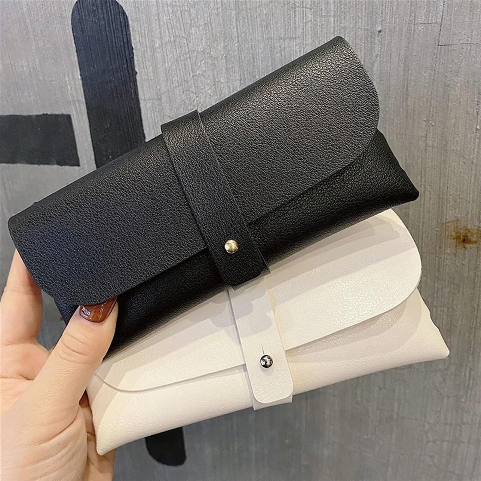Estuche de cuero PU for gafas, bolsa almacenamiento suave for sol, protectora portátil, caja organizadora, accesorios for Bolsa Para Gafas De Sol
