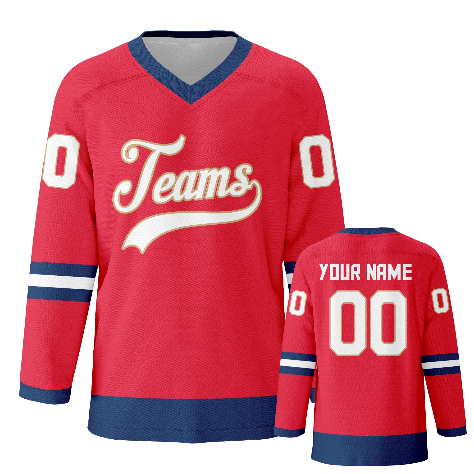 Customized Ice Hockey Jersey Personalized Team Solid Hockey Jersey Printed Stitched Hockey Jersey Men Women Youth Kids