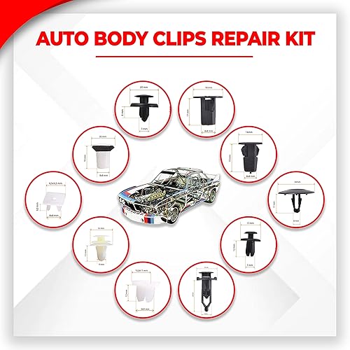 Miniatura 6 de AFA[166 piezas] Juego de clips de recorte Toyota - Tamaños y aplicaciones más populares - Quitasujetador de regalo