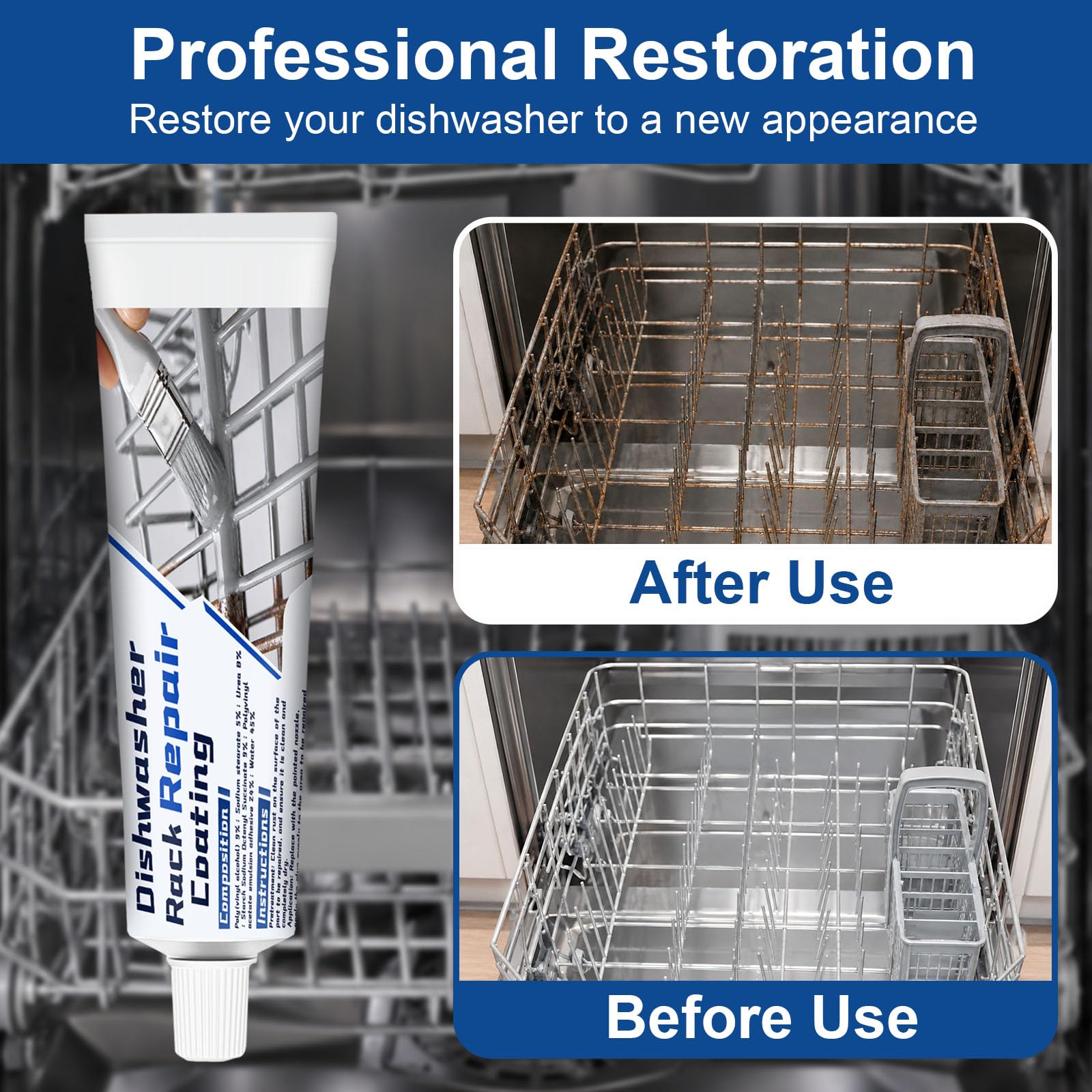Repair Dishwasher Racks - Gray Coating -3