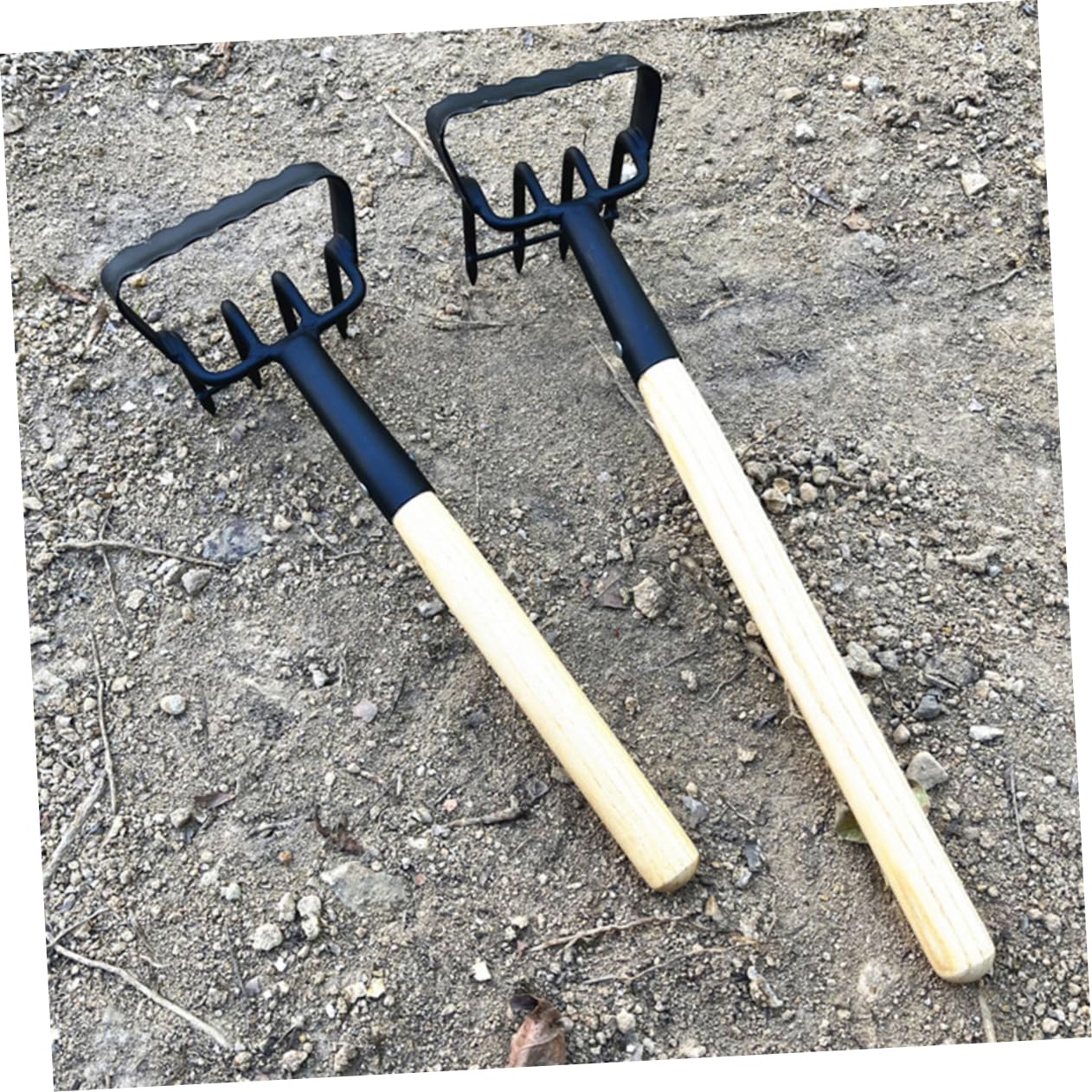 Toyvian Rastrillo de Jardín Pequeño Herramientas de Jardinería de Rastrillo y Azada para Jardín para Esparcir Tierra Césped