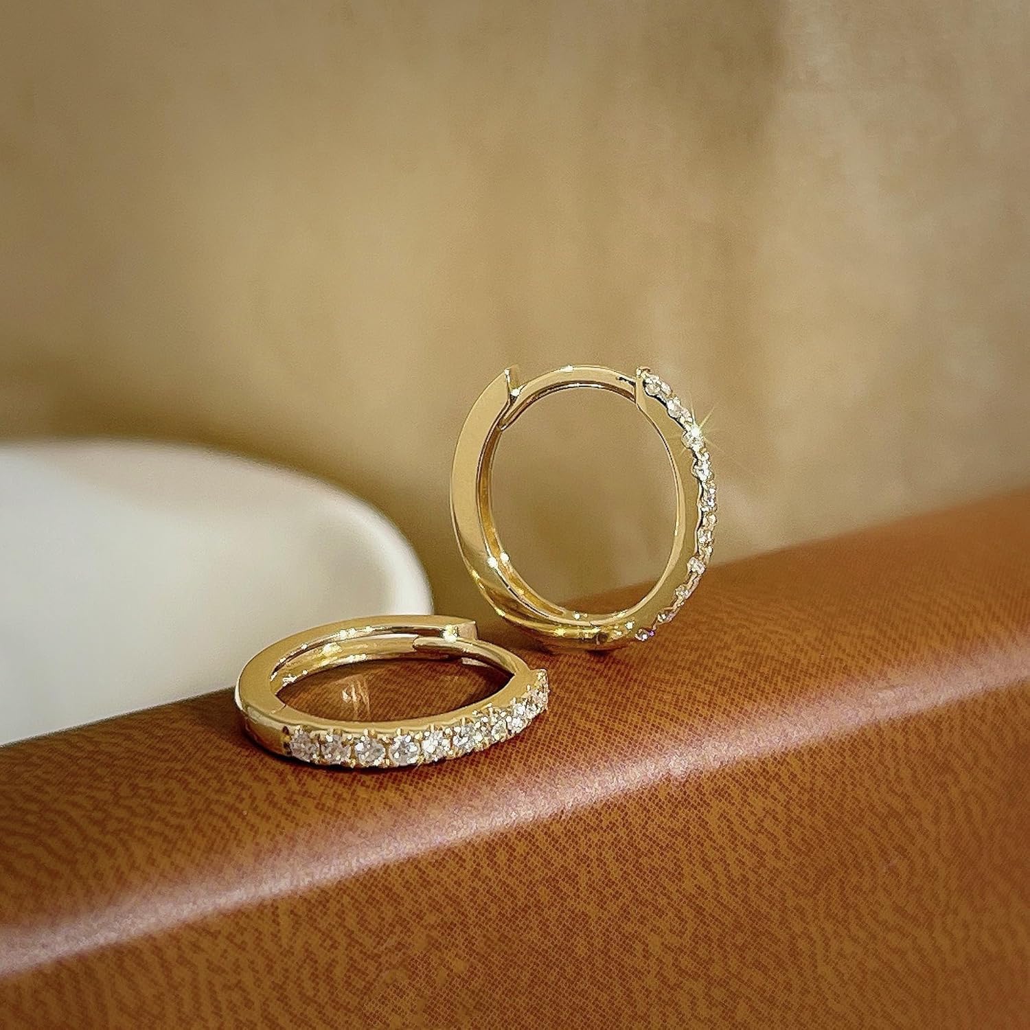 3 Pairs Earring Stacks for 4 Piercings 18K Gold Plated Dainty Earring Sets for Multiple Piercing Gold Huggies Earrings for Women Hypoallergenic Cartilage Stud Earrings Gold Hoop 3 Set Earrings for Women - Image 6