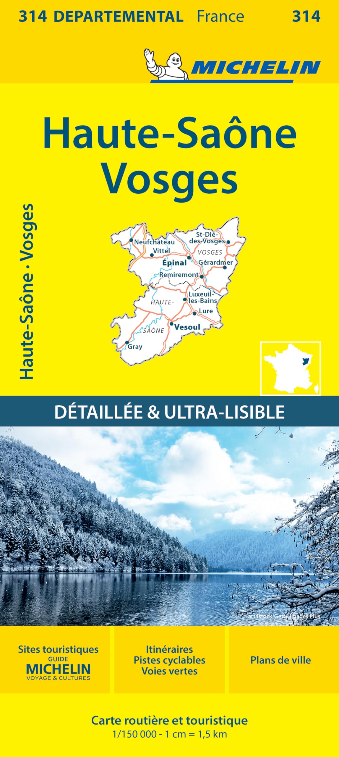 Haute-Saône Vosges - Michelin Local Map 314: Map