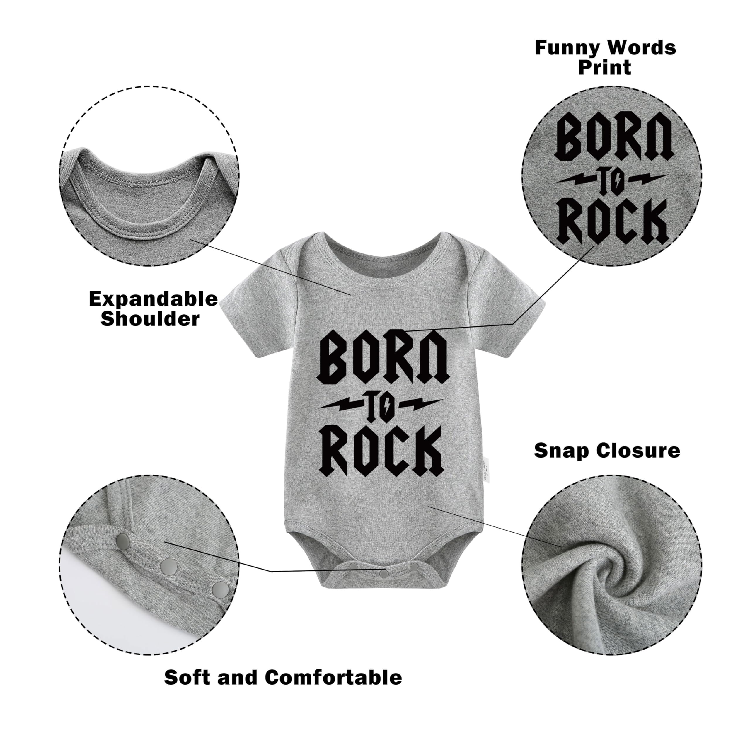 Dziecięce śpioszki dla bliźniaków Born To Rock Fun body dla chłopców i dziewczynek, prezent z krótkim rękawem, odzież bliźniaczka, z kapeluszem
