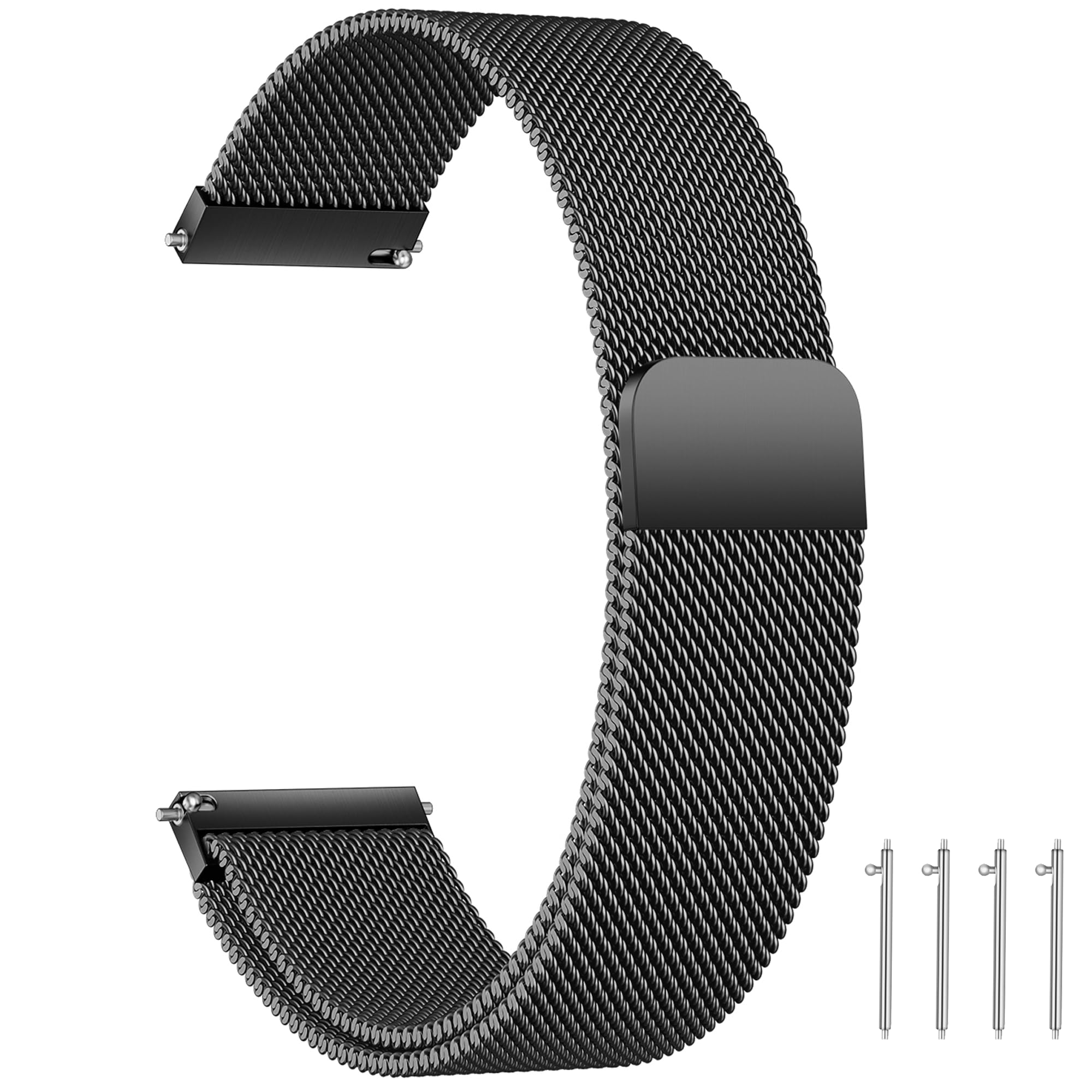 LYYLTX Edelstahl Mesh Uhrenarmband Metall Ersatz Armband Magnetverschluss Smartwatch Schnellverschluss Watch Uhren Ersatzband Für Damen Herren