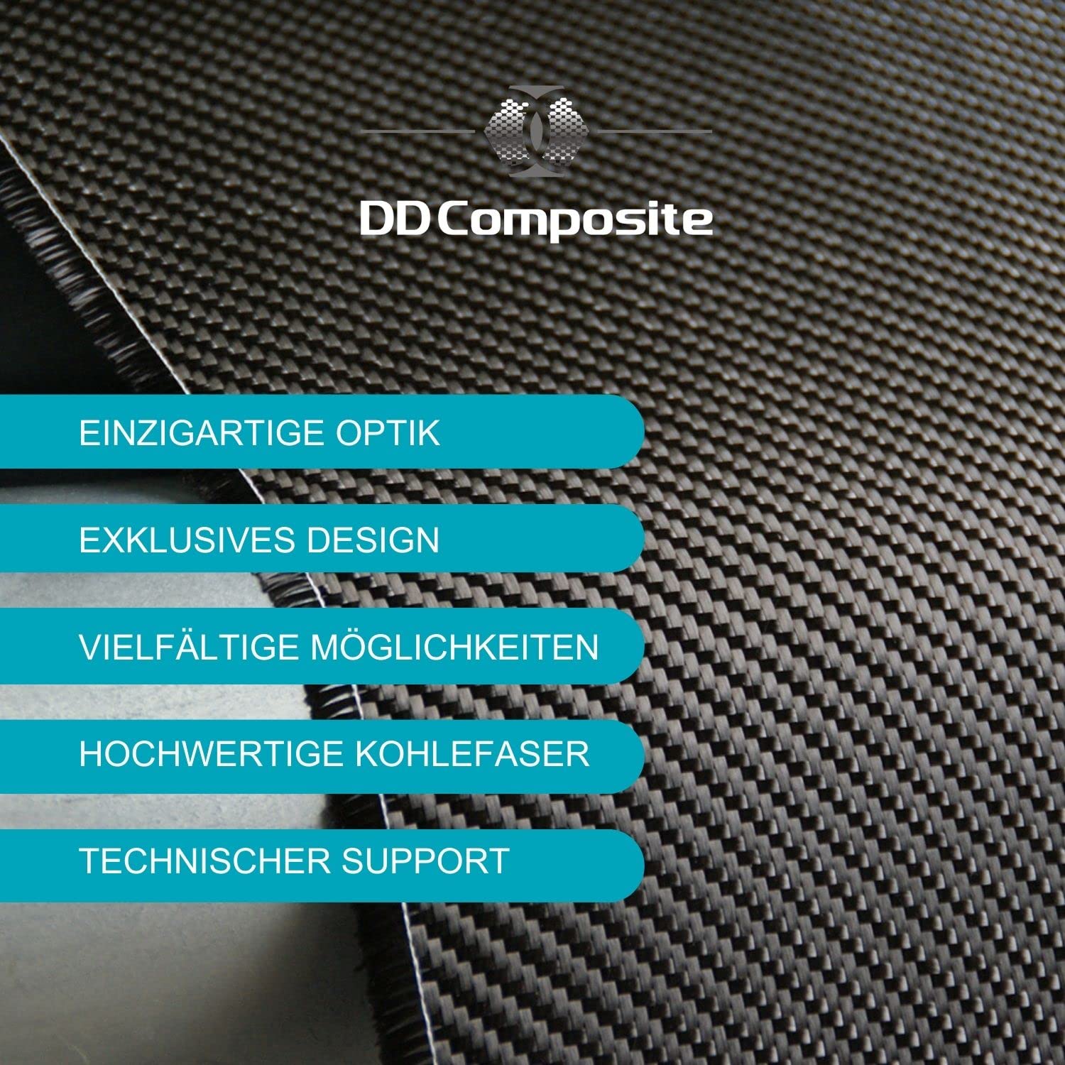 Carbongewebe 200g -Köper- 100cm Top Qualität für individuelles Design Kohlefaser für hochwertige Oberflächen auf Rolle